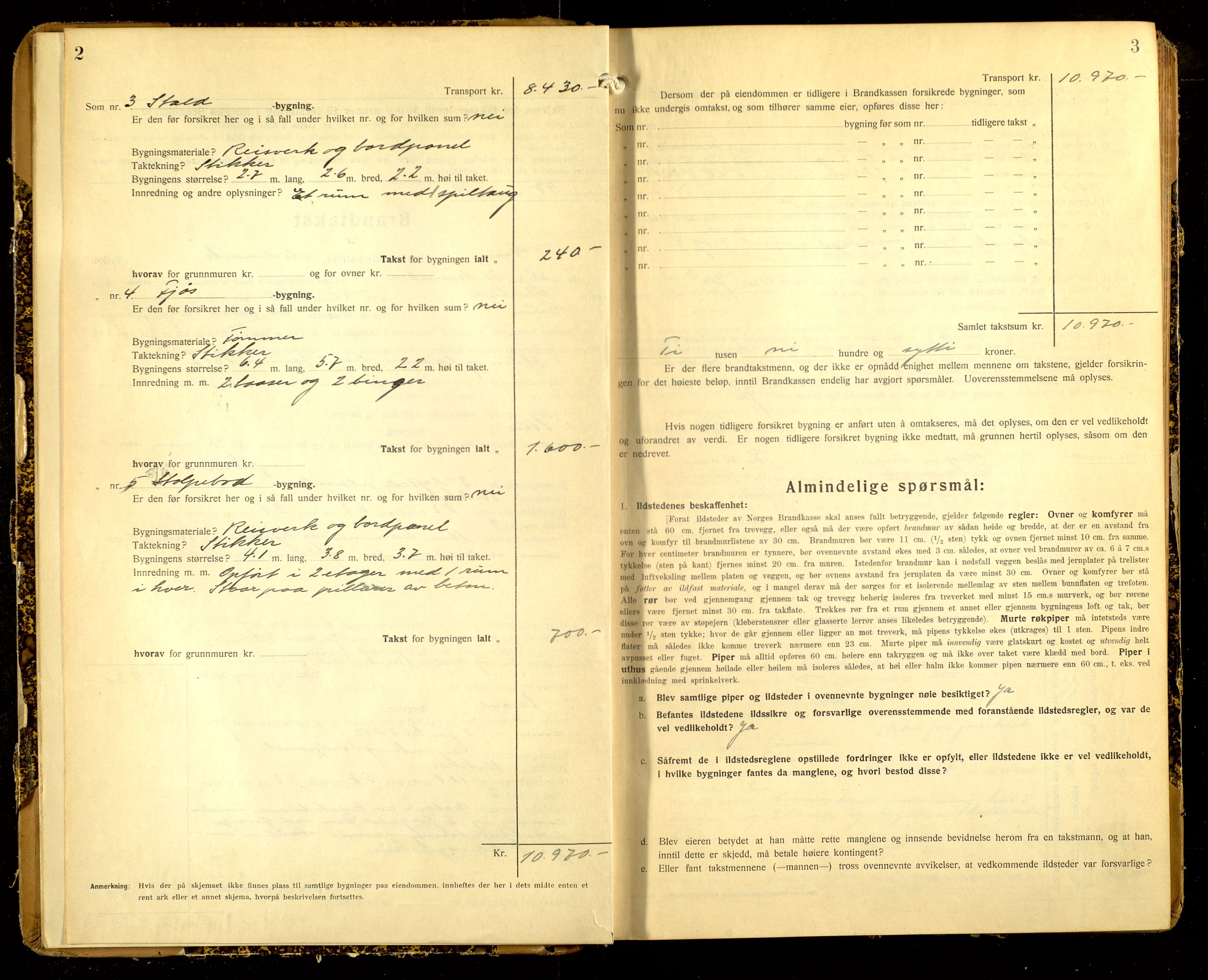 Norges Brannkasse, Grue, AV/SAH-NBRANG-016/F/L0020: Branntakstprotokoll, 1925-1929