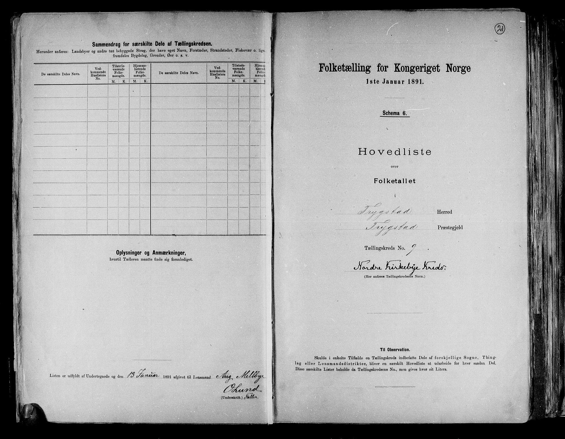 RA, Folketelling 1891 for 0122 Trøgstad herred, 1891, s. 21