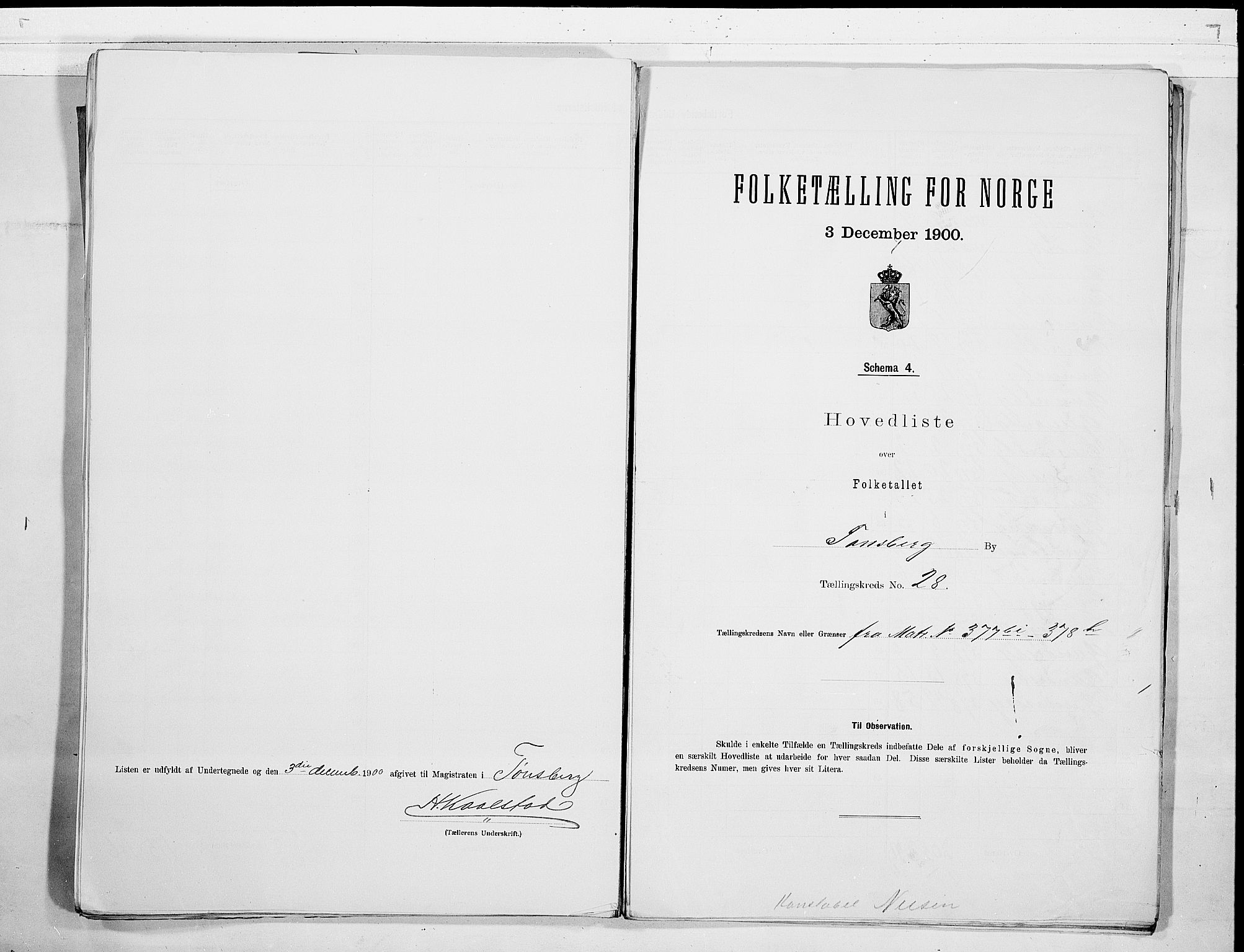 RA, Folketelling 1900 for 0705 Tønsberg kjøpstad, 1900, s. 58