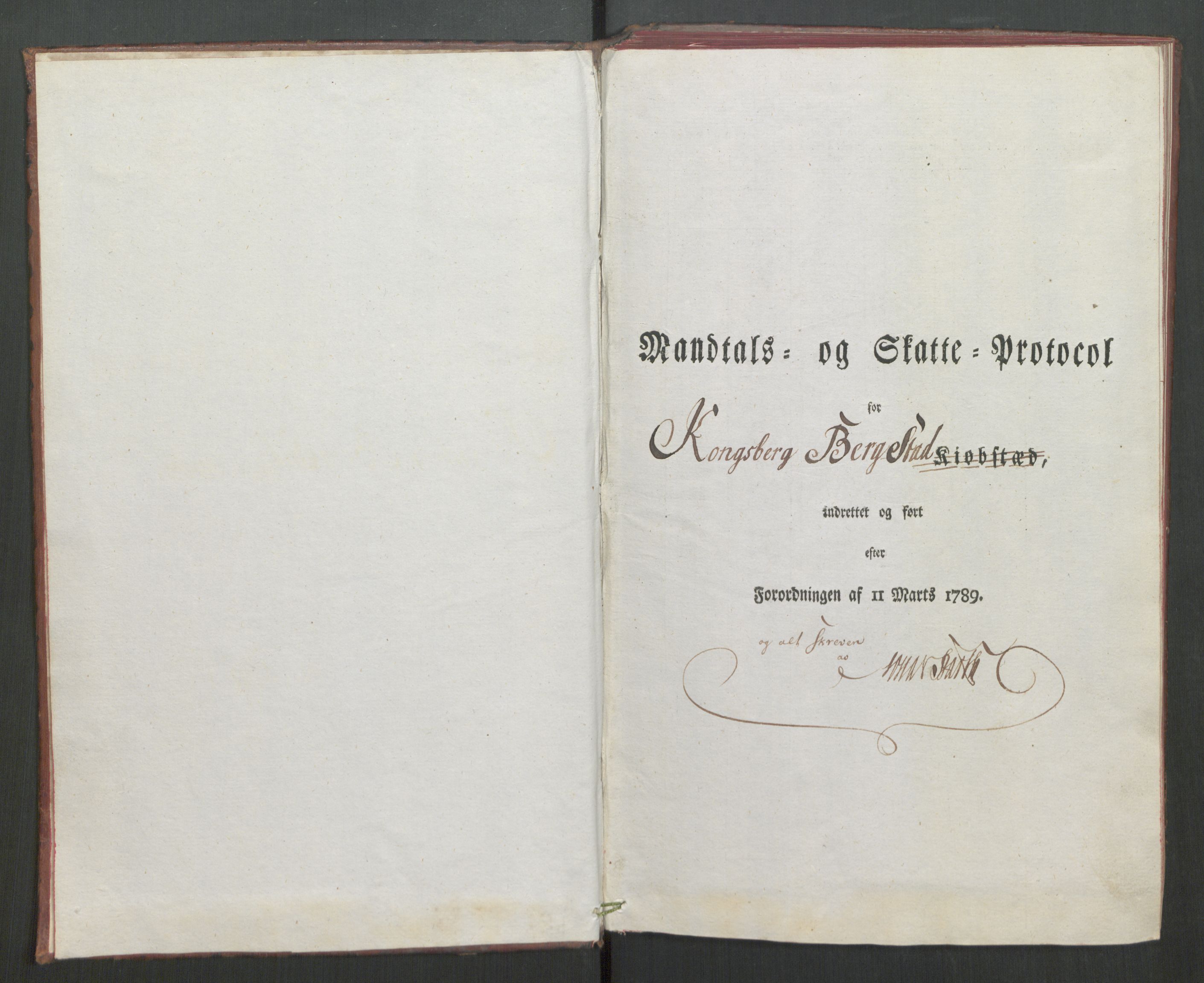 Rentekammeret inntil 1814, Reviderte regnskaper, Mindre regnskaper, AV/RA-EA-4068/Rf/Rfe/L0020: Kongsberg, Kragerø, Larvik, 1789, s. 5