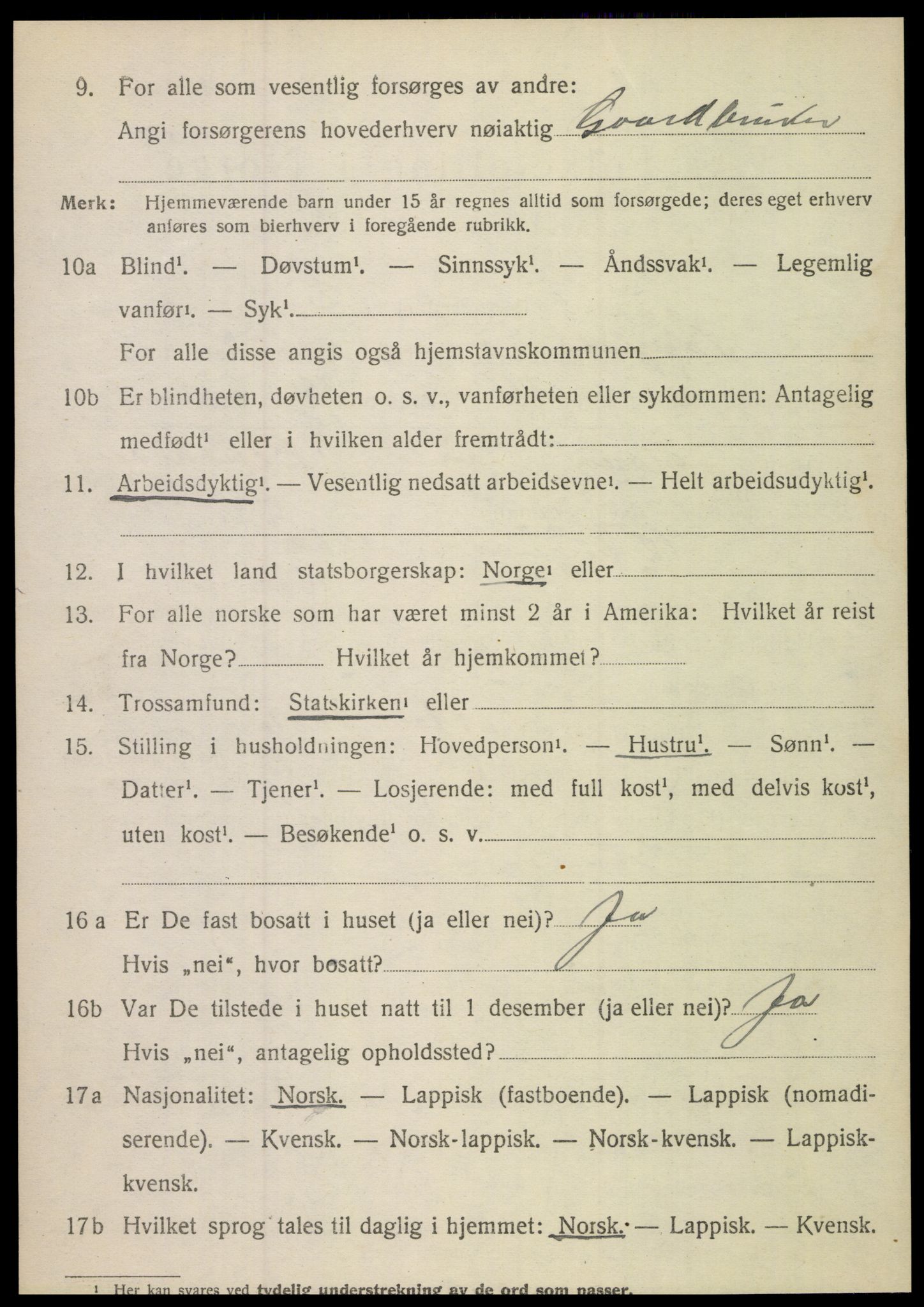 SAT, Folketelling 1920 for 1845 Sørfold herred, 1920, s. 4030