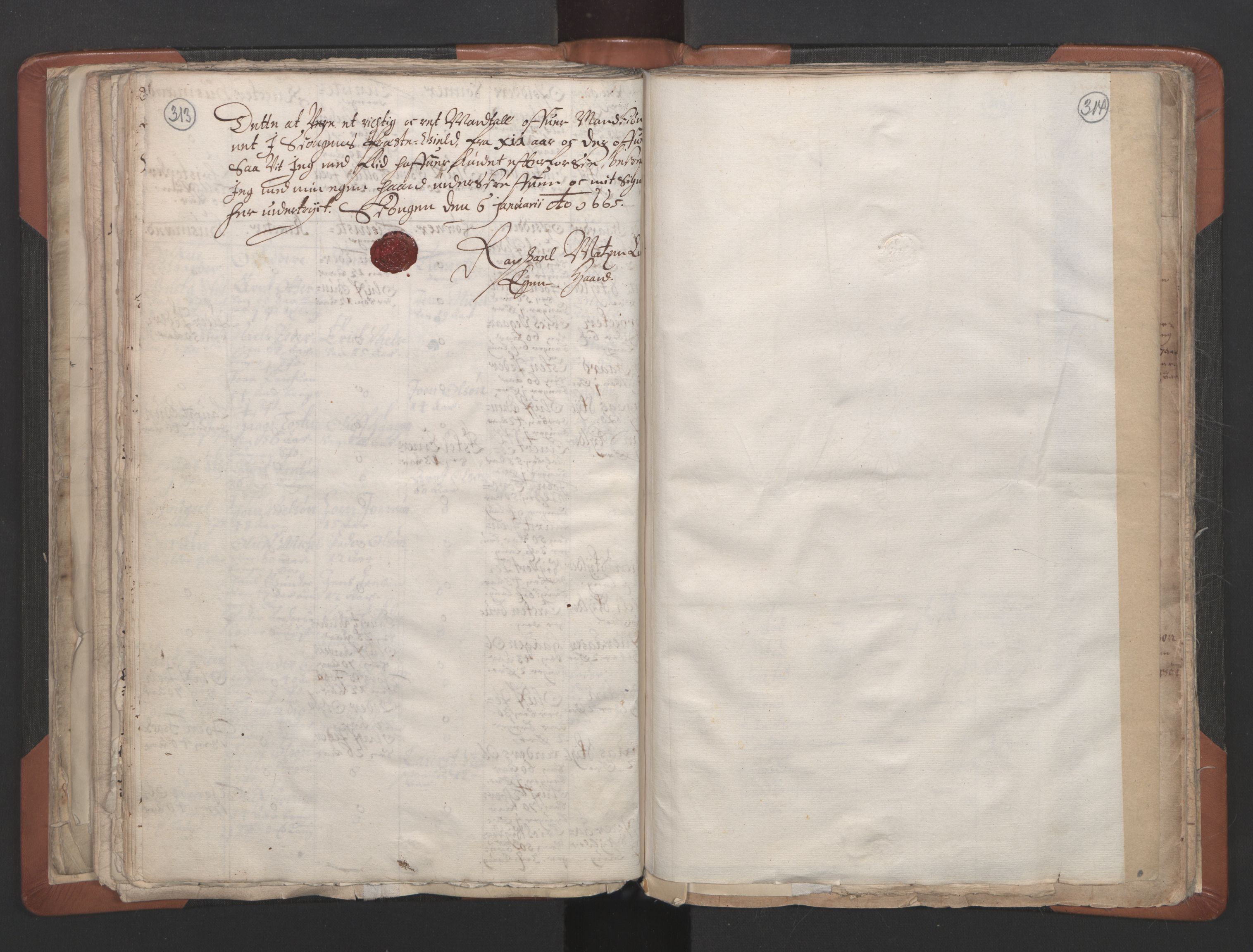 RA, Sogneprestenes manntall 1664-1666, nr. 32: Innherad prosti, 1664-1666, s. 313-314