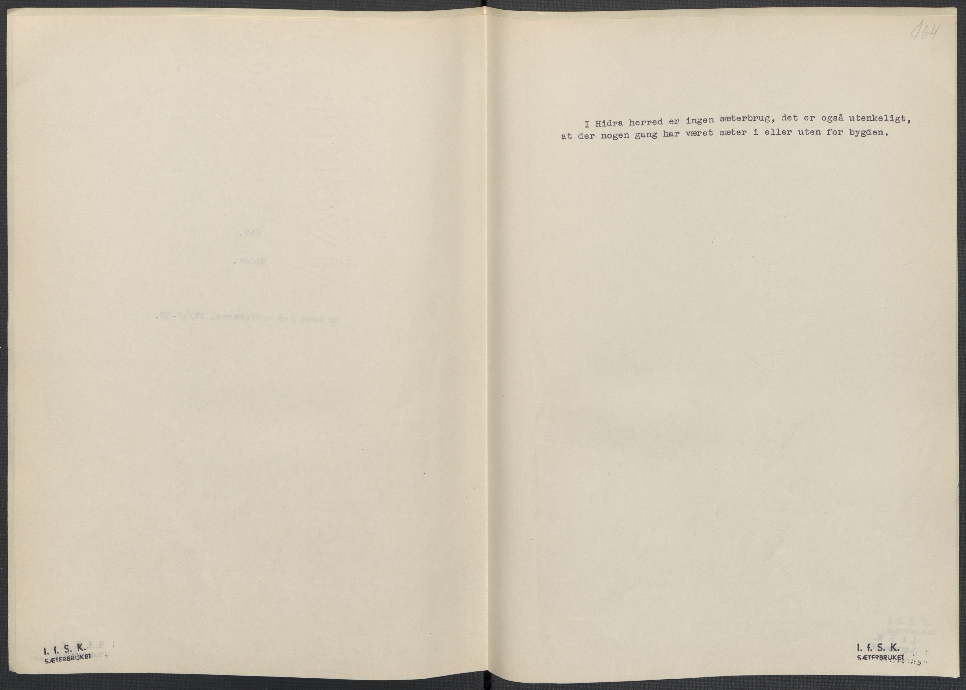 Instituttet for sammenlignende kulturforskning, AV/RA-PA-0424/F/Fc/L0008/0003: Eske B8: / Vest-Agder (perm XXI), 1932-1935, s. 164