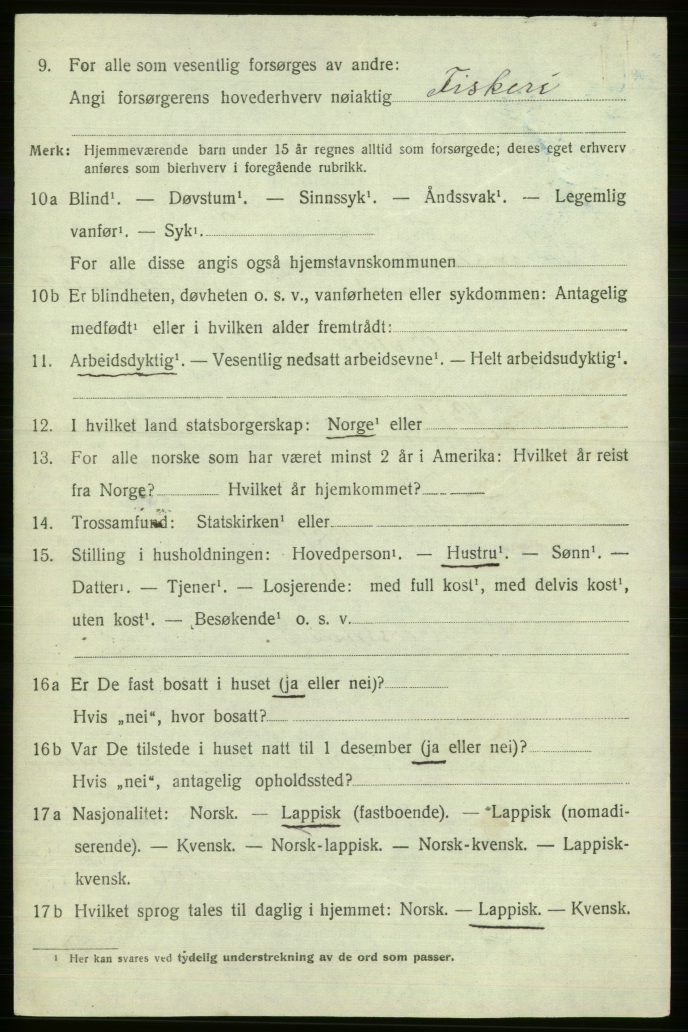 SATØ, Folketelling 1920 for 2016 Sørøysund herred, 1920, s. 2335