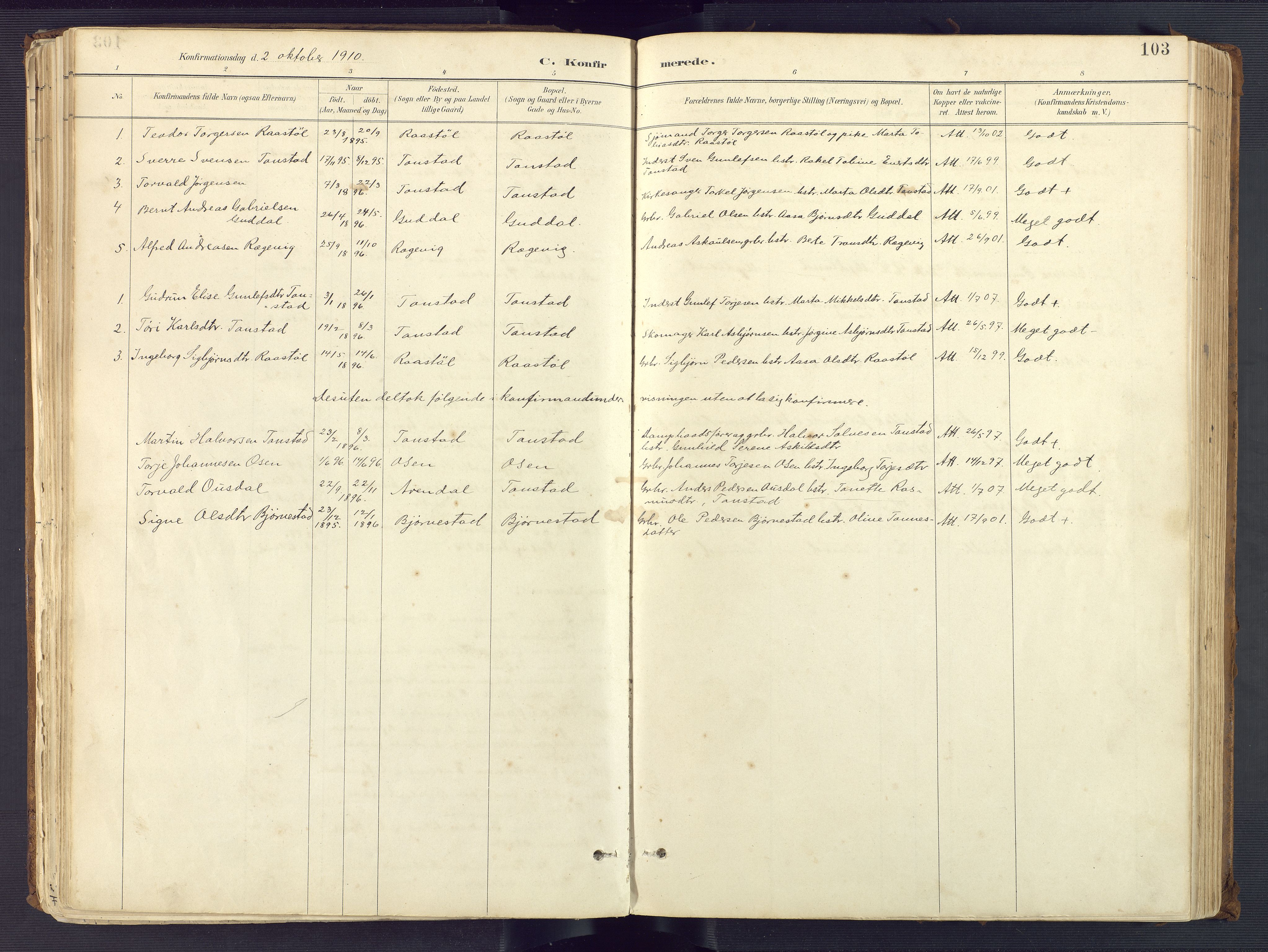 Sirdal sokneprestkontor, SAK/1111-0036/F/Fa/Fab/L0004: Ministerialbok nr. A 4, 1887-1919, s. 103