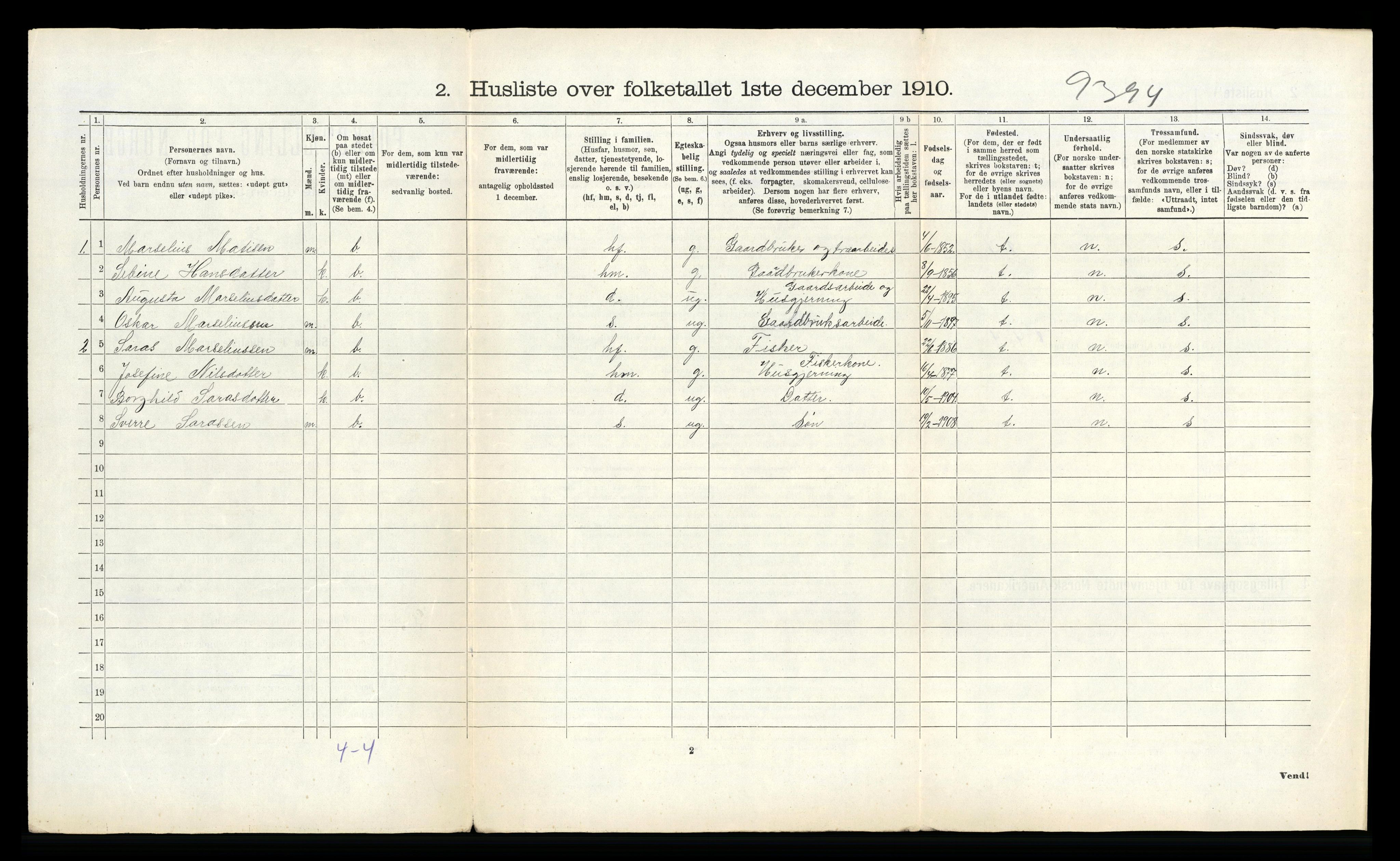 RA, Folketelling 1910 for 1821 Stamnes herred, 1910, s. 585