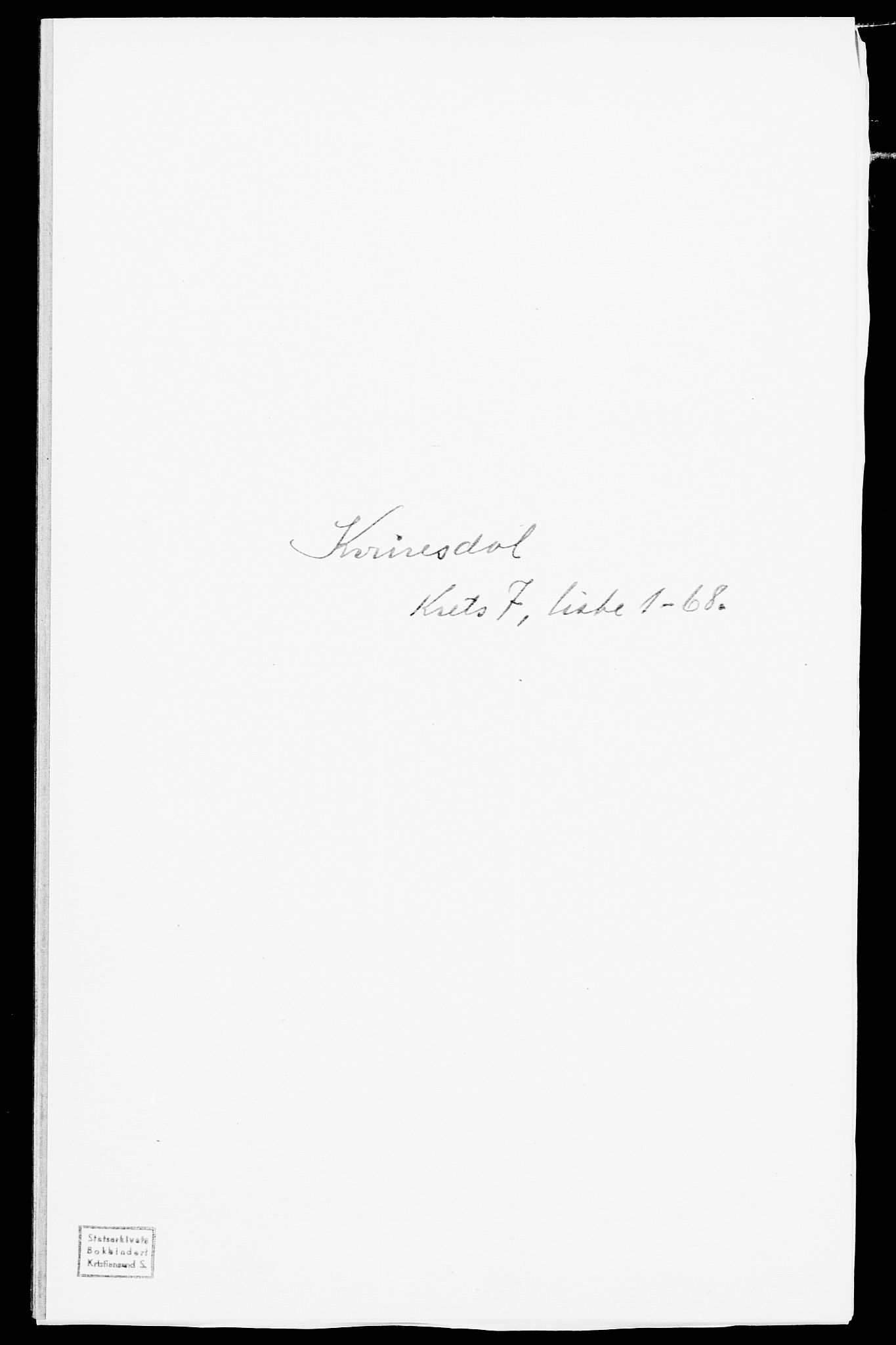 SAK, Folketelling 1875 for 1037P Kvinesdal prestegjeld, 1875, s. 1089