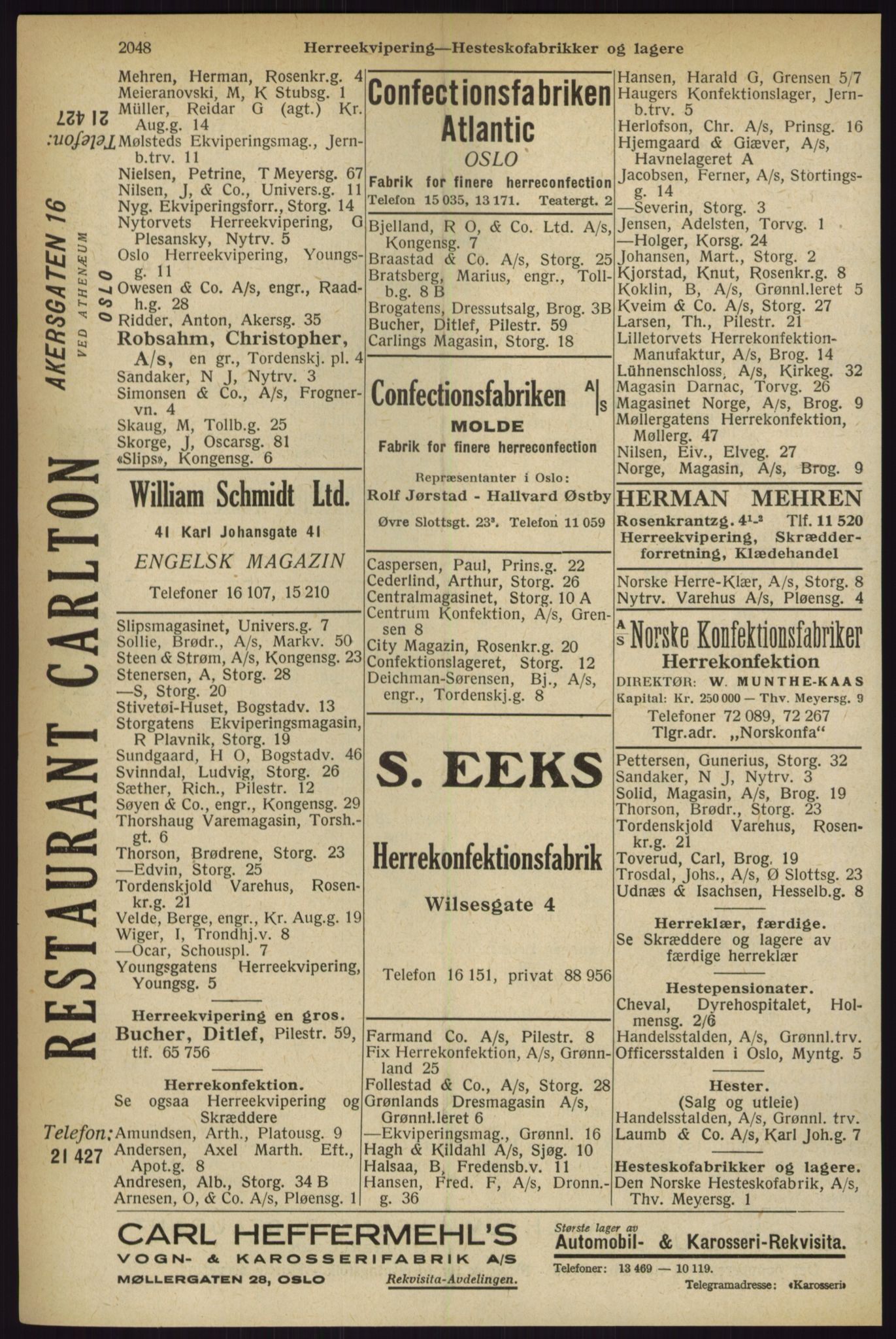 Kristiania/Oslo adressebok, PUBL/-, 1927, s. 2048