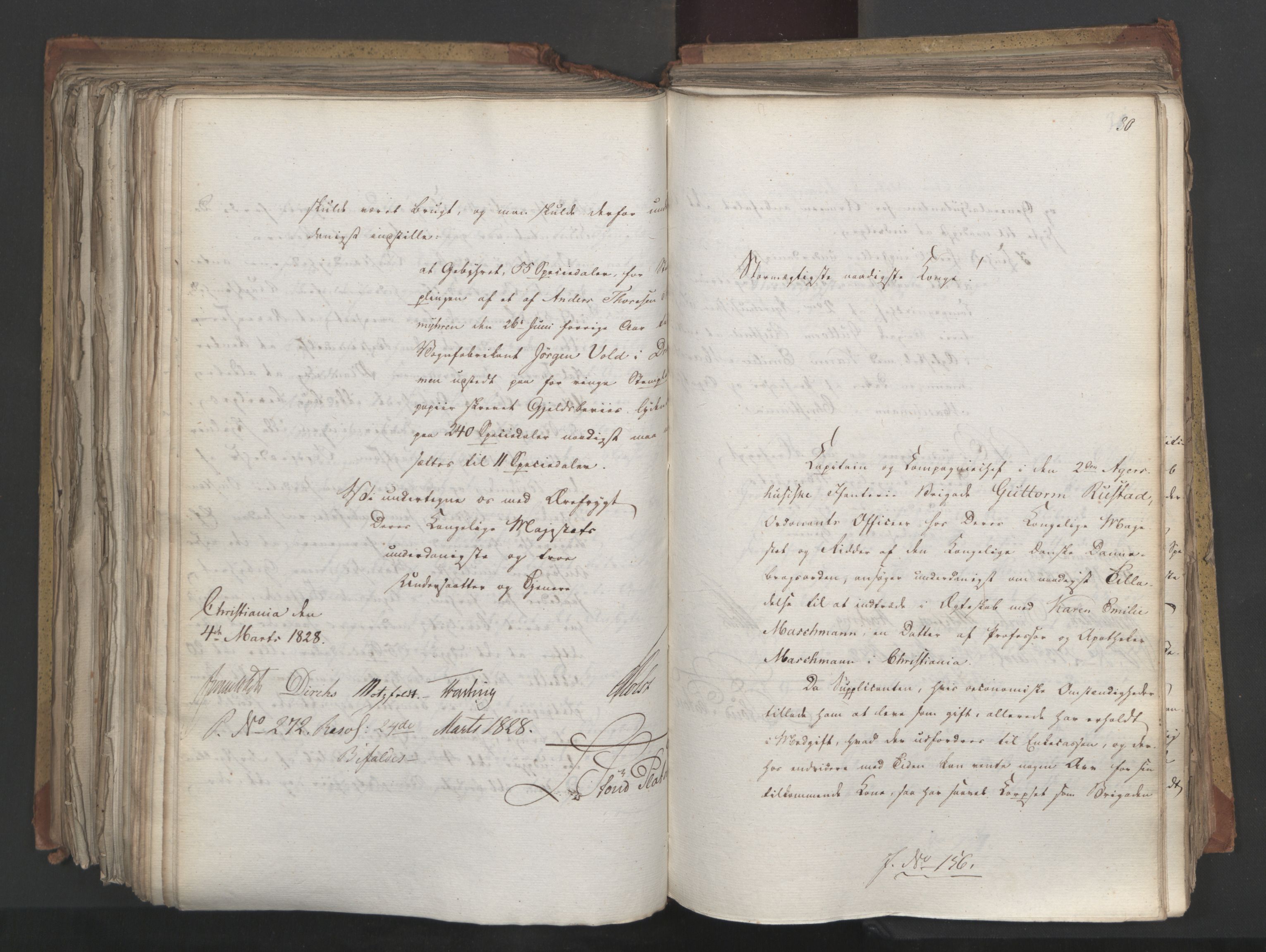 Statsrådsavdelingen i Stockholm, AV/RA-S-1003/D/Da/L0054: Regjeringsinnstillinger nr. 1-230, 1828, s. 502