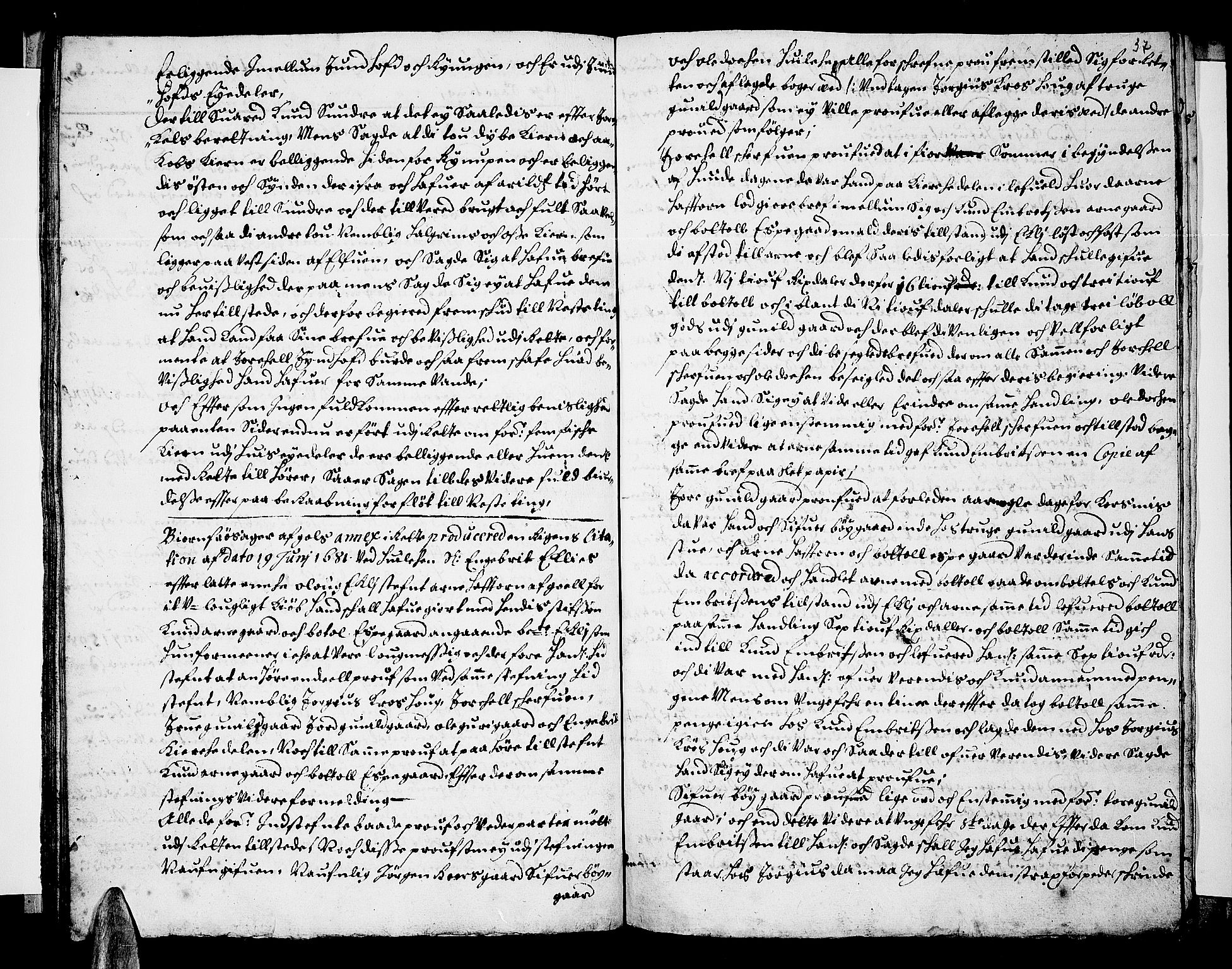 Ringerike og Hallingdal sorenskriveri, SAKO/A-81/F/Fa/Fab/L0009: Tingbok - Sorenskriveriet, 1681, s. 37