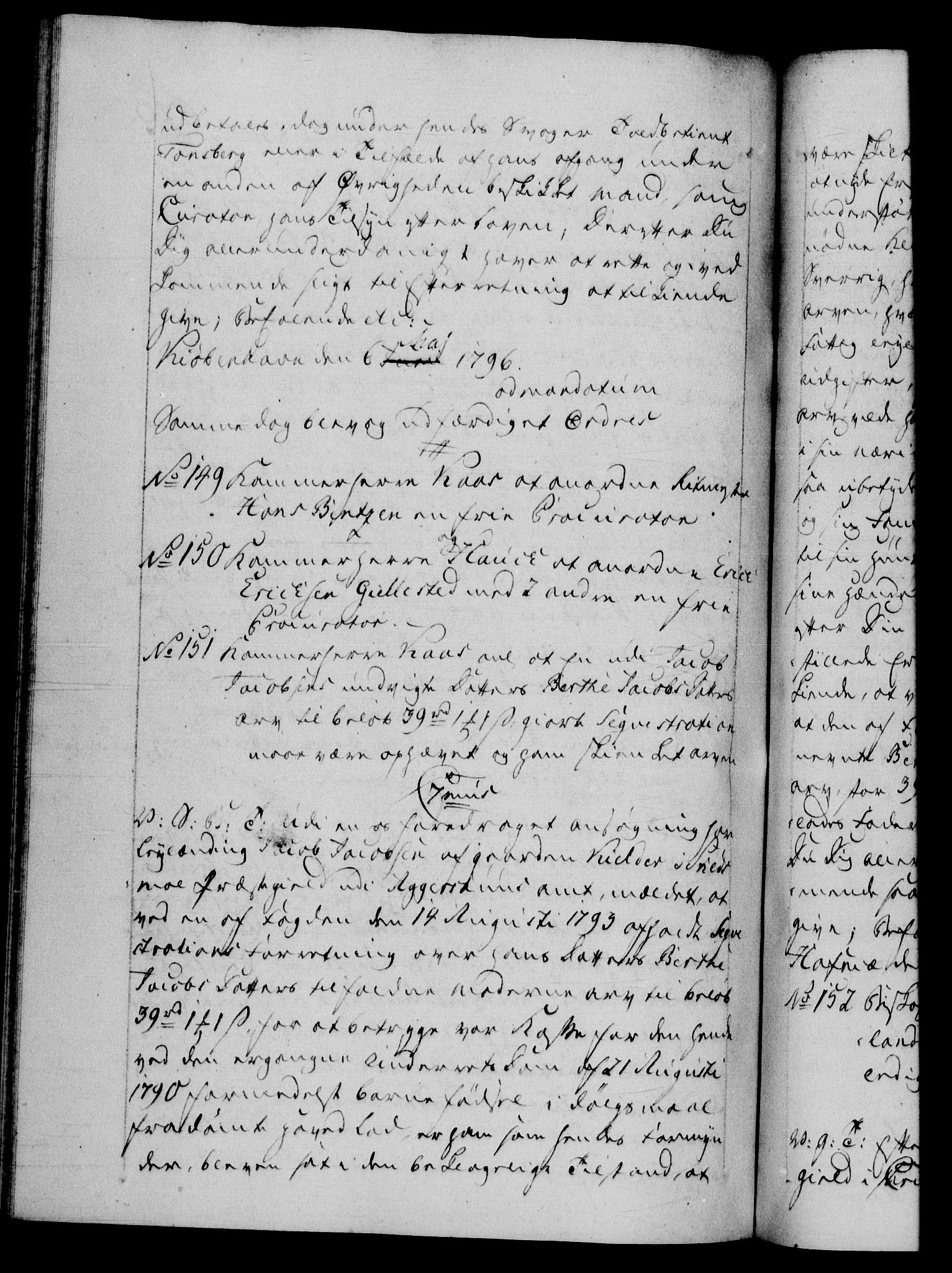 Danske Kanselli 1572-1799, AV/RA-EA-3023/F/Fc/Fca/Fcab/L0045: Norske tegnelser, 1792-1796, s. 620b
