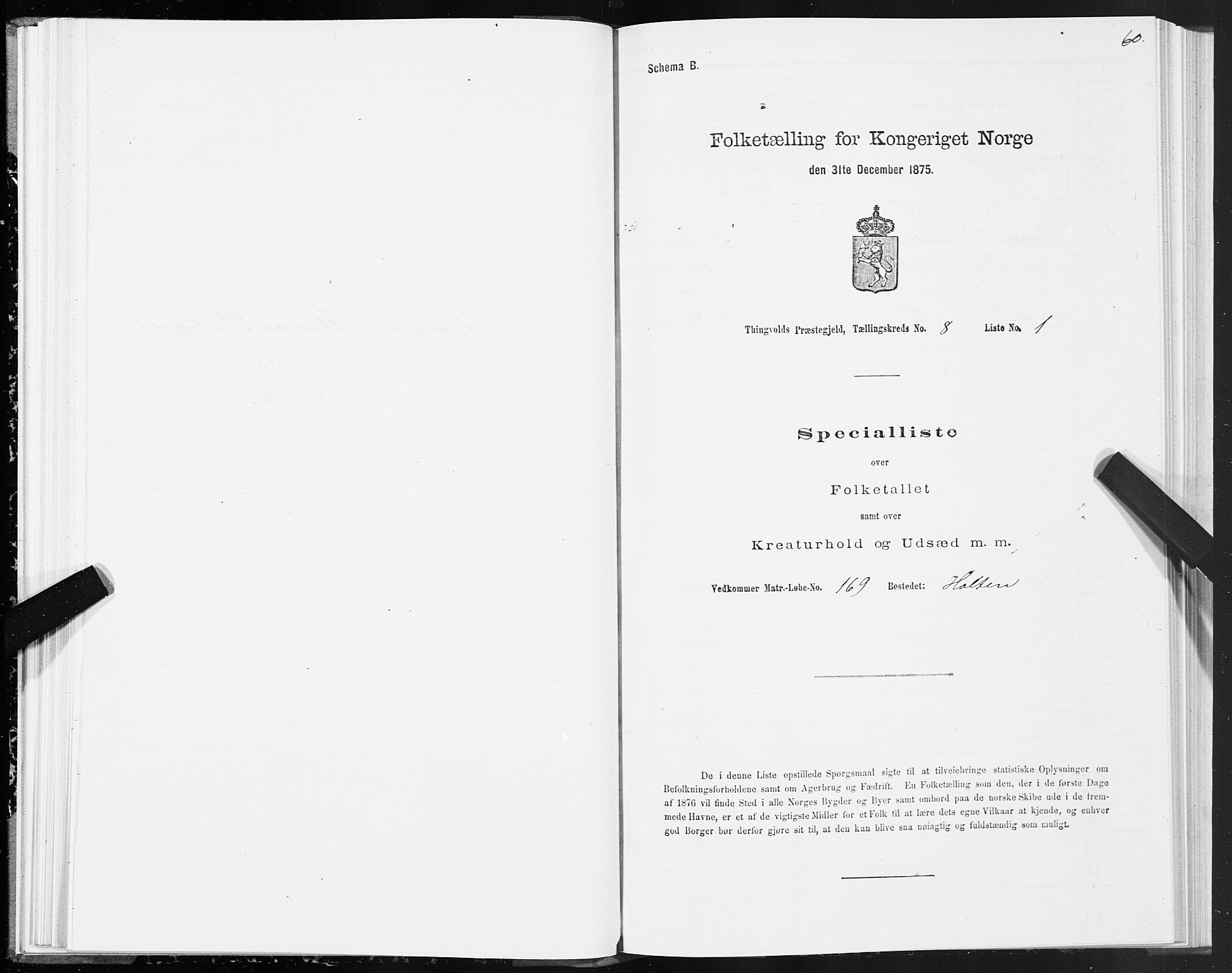 SAT, Folketelling 1875 for 1560P Tingvoll prestegjeld, 1875, s. 3060