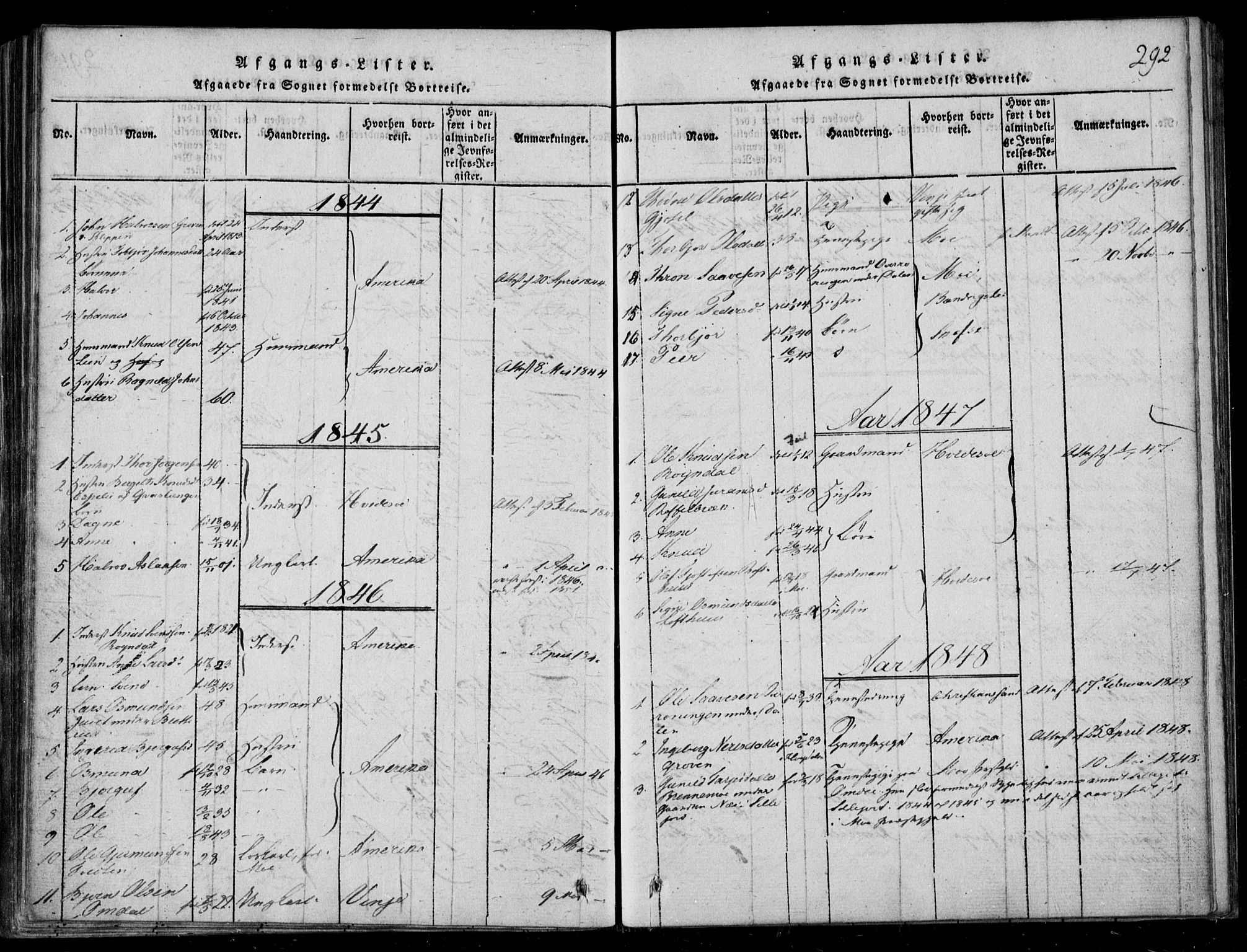 Lårdal kirkebøker, SAKO/A-284/F/Fb/L0001: Ministerialbok nr. II 1, 1815-1860, s. 292