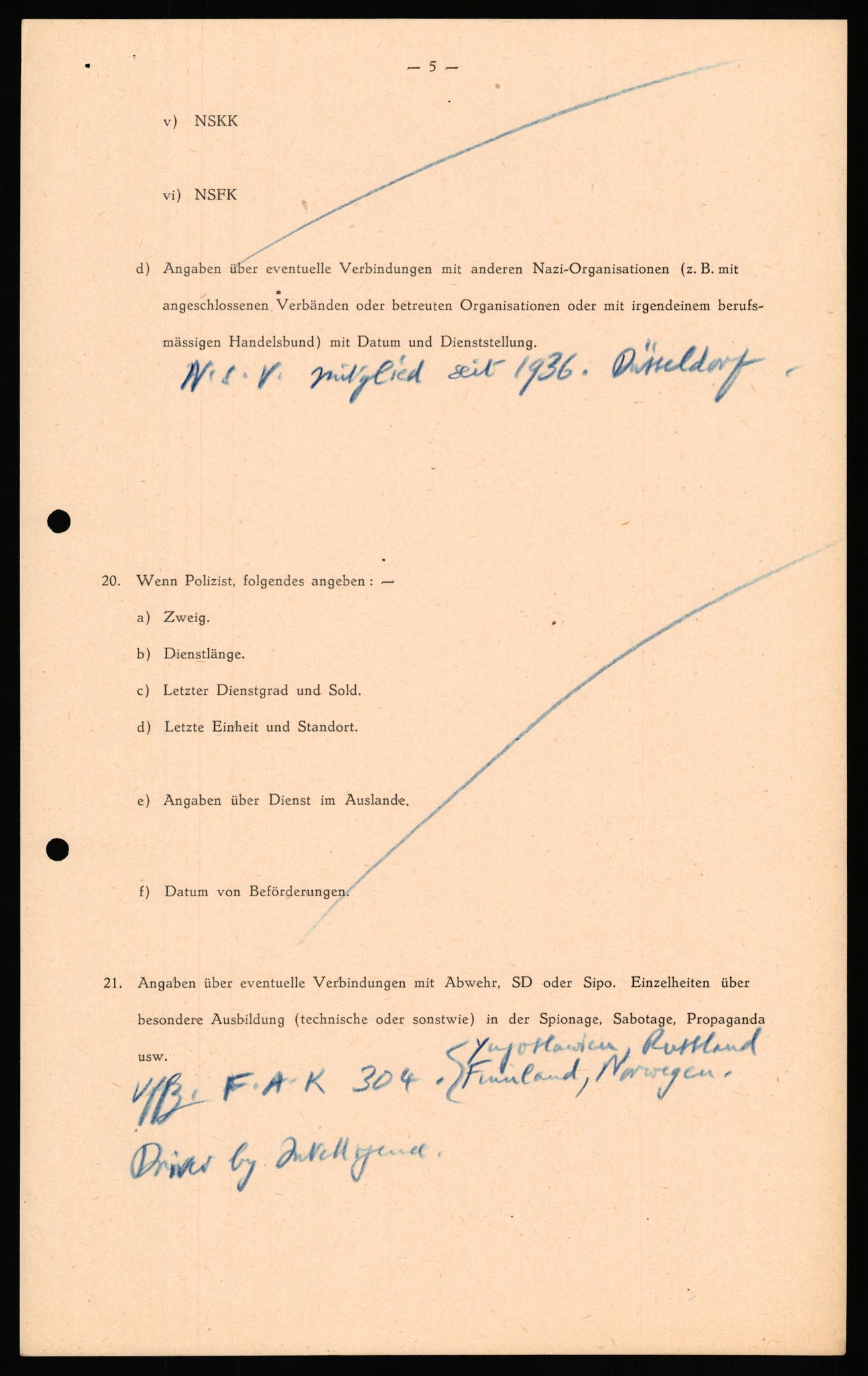 Forsvaret, Forsvarets overkommando II, AV/RA-RAFA-3915/D/Db/L0033: CI Questionaires. Tyske okkupasjonsstyrker i Norge. Tyskere., 1945-1946, s. 428