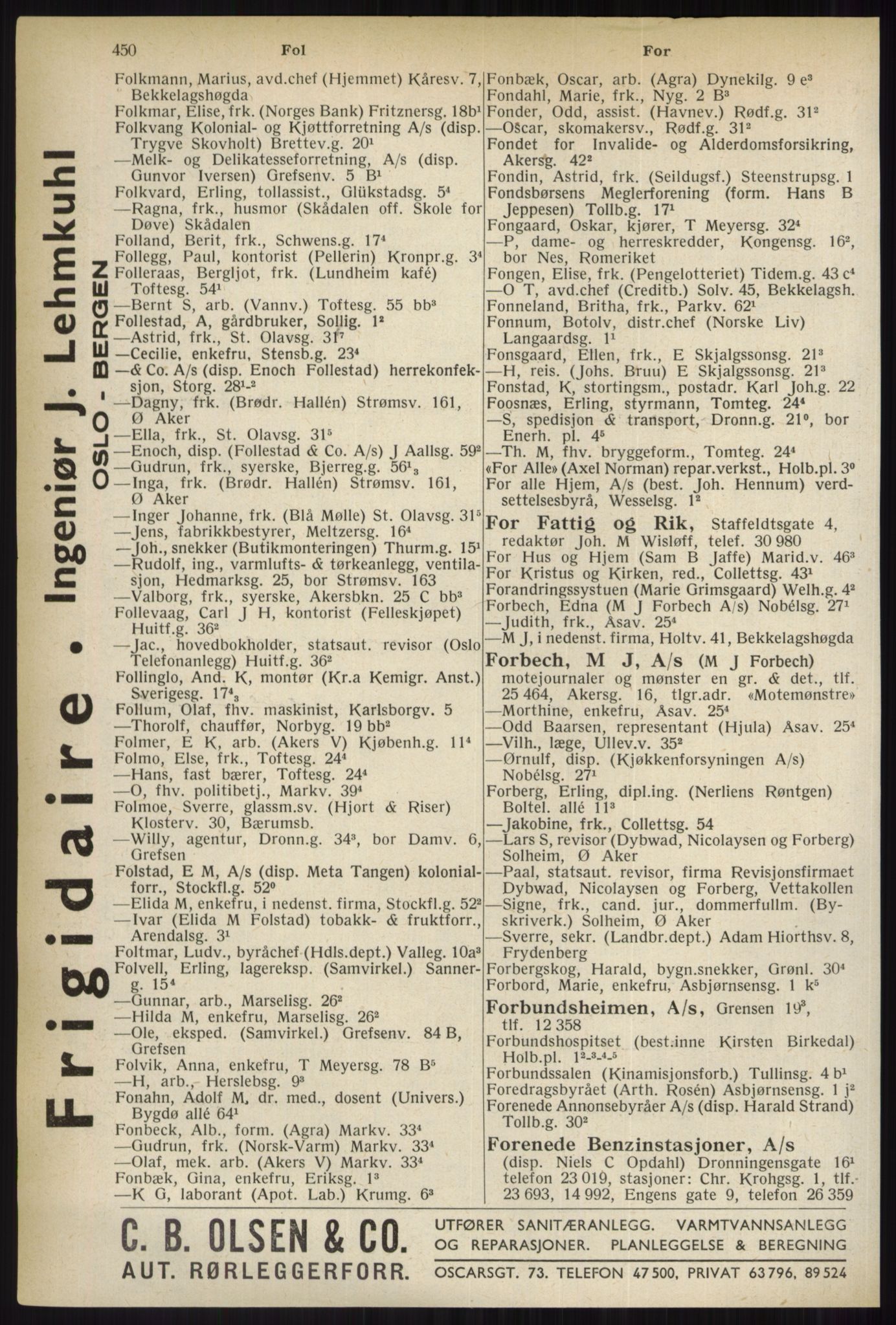 Kristiania/Oslo adressebok, PUBL/-, 1937, s. 450