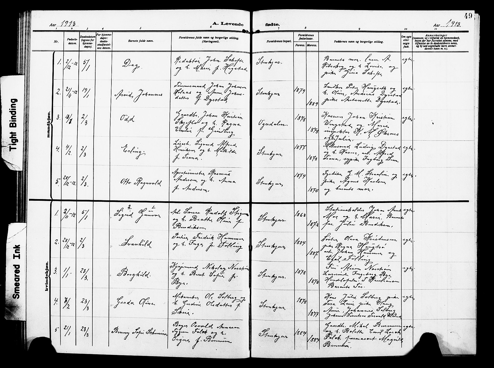 Ministerialprotokoller, klokkerbøker og fødselsregistre - Nord-Trøndelag, AV/SAT-A-1458/739/L0376: Klokkerbok nr. 739C04, 1908-1917, s. 49