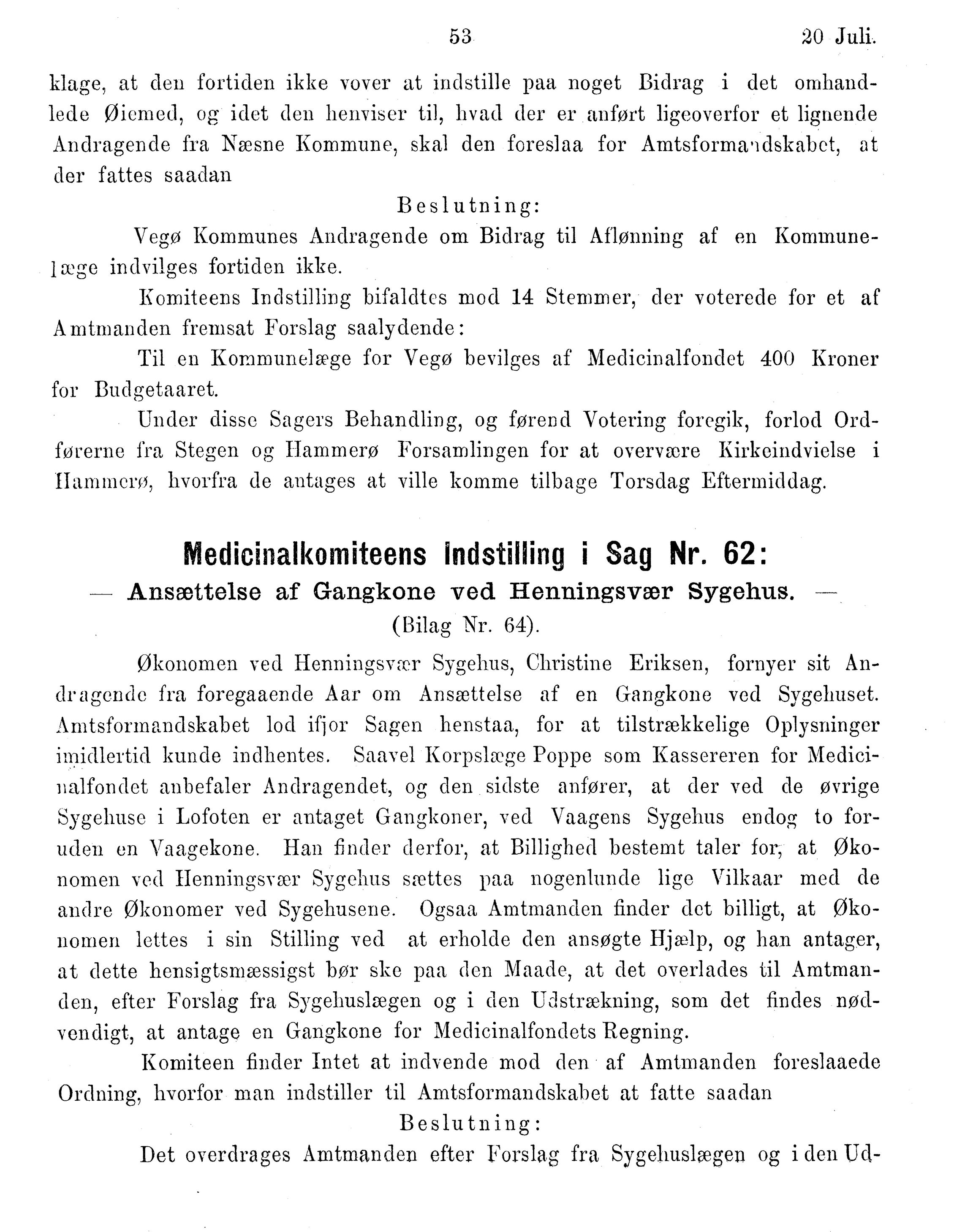 Nordland Fylkeskommune. Fylkestinget, AIN/NFK-17/176/A/Ac/L0015: Fylkestingsforhandlinger 1886-1890, 1886-1890