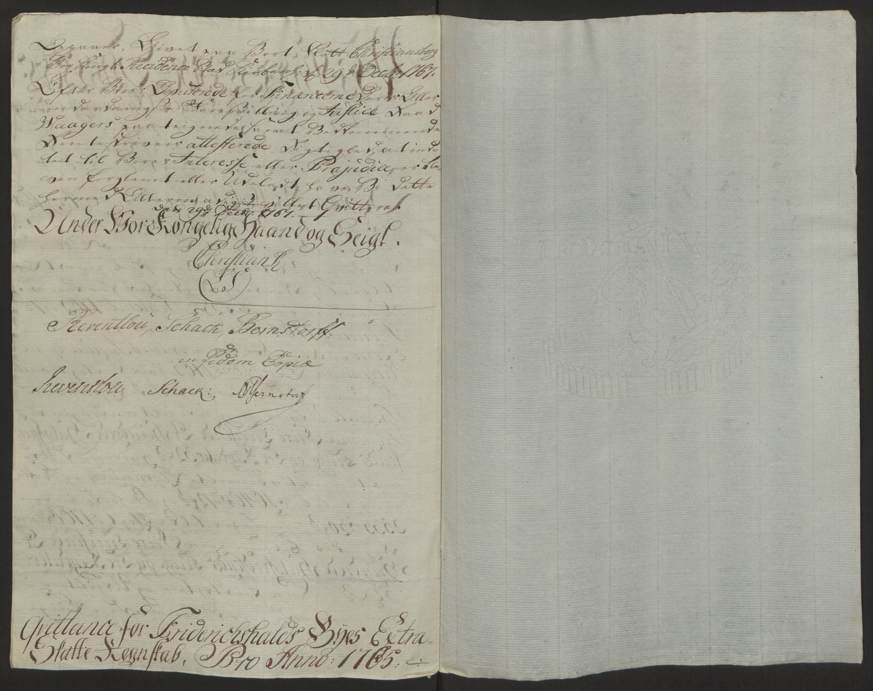 Rentekammeret inntil 1814, Reviderte regnskaper, Byregnskaper, AV/RA-EA-4066/R/Ra/L0006/0001: [A4] Kontribusjonsregnskap / Ekstraskatt, 1762-1772, s. 125