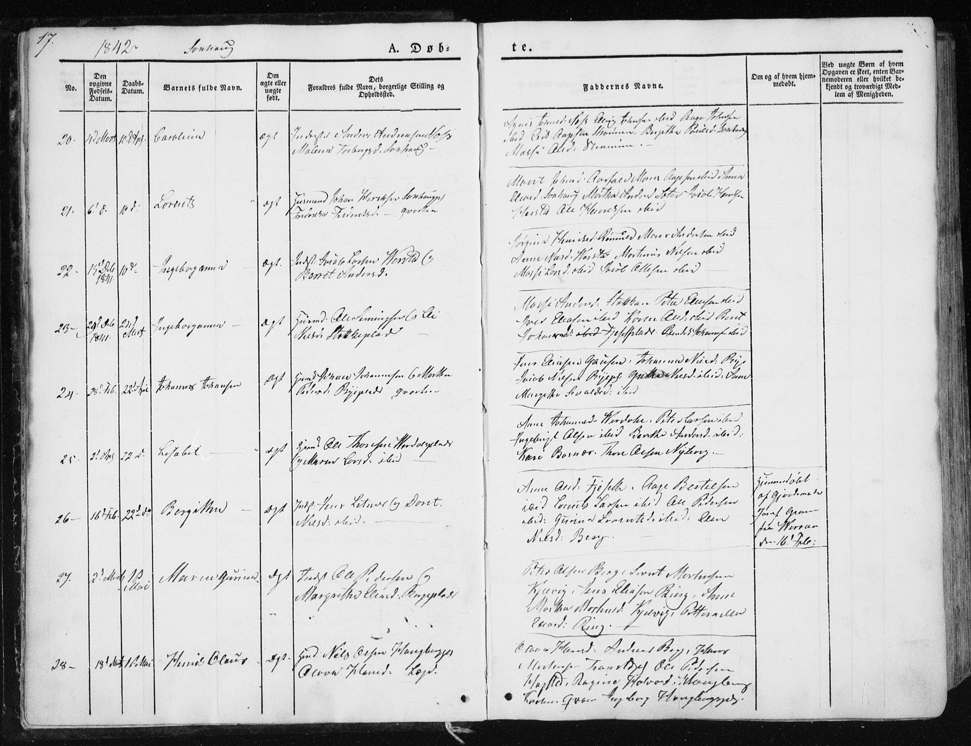 Ministerialprotokoller, klokkerbøker og fødselsregistre - Nord-Trøndelag, AV/SAT-A-1458/730/L0280: Ministerialbok nr. 730A07 /1, 1840-1854, s. 17