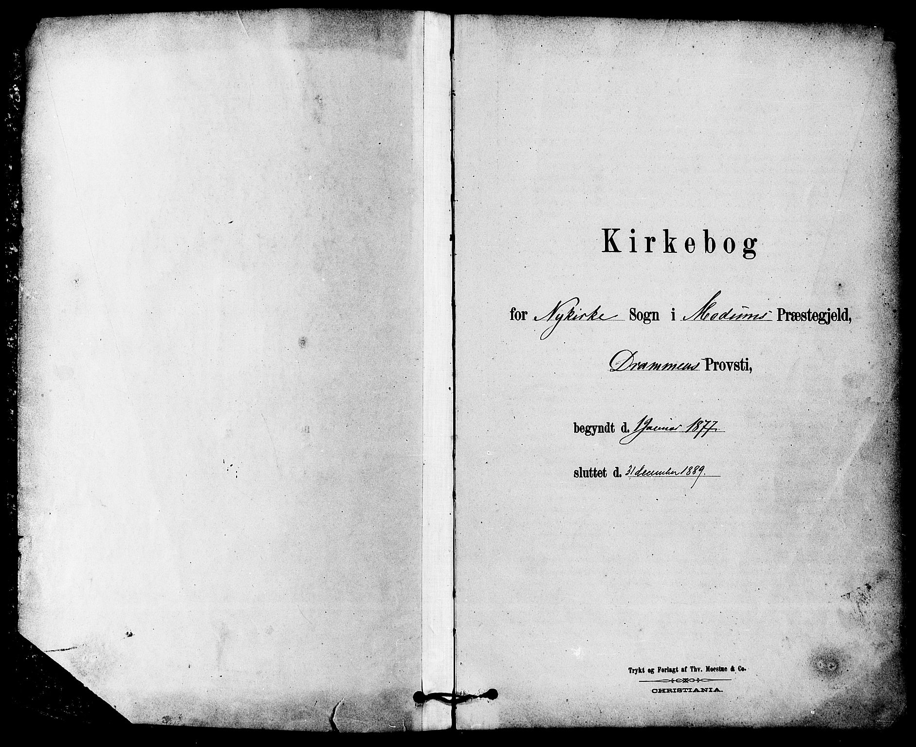 Modum kirkebøker, AV/SAKO-A-234/F/Fa/L0015: Ministerialbok nr. 15 /1, 1877-1889