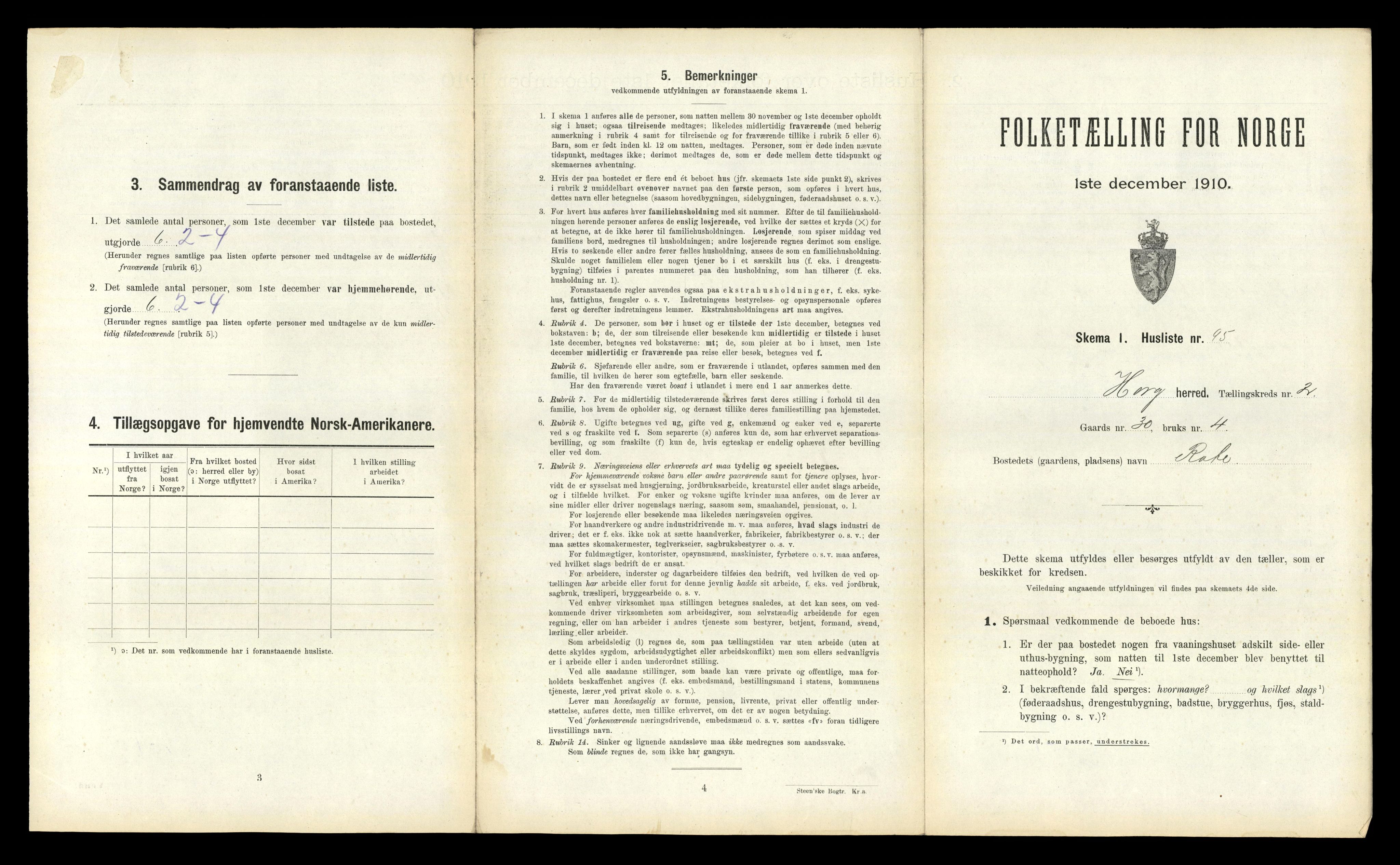 RA, Folketelling 1910 for 1650 Horg herred, 1910, s. 352