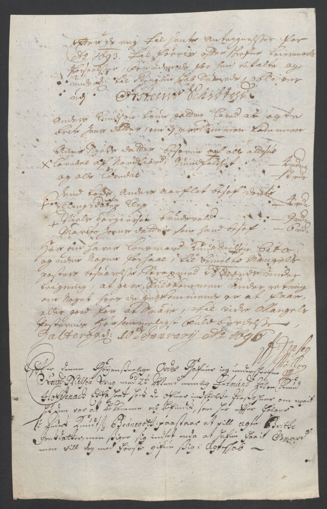 Rentekammeret inntil 1814, Reviderte regnskaper, Fogderegnskap, AV/RA-EA-4092/R54/L3554: Fogderegnskap Sunnmøre, 1691-1693, s. 503