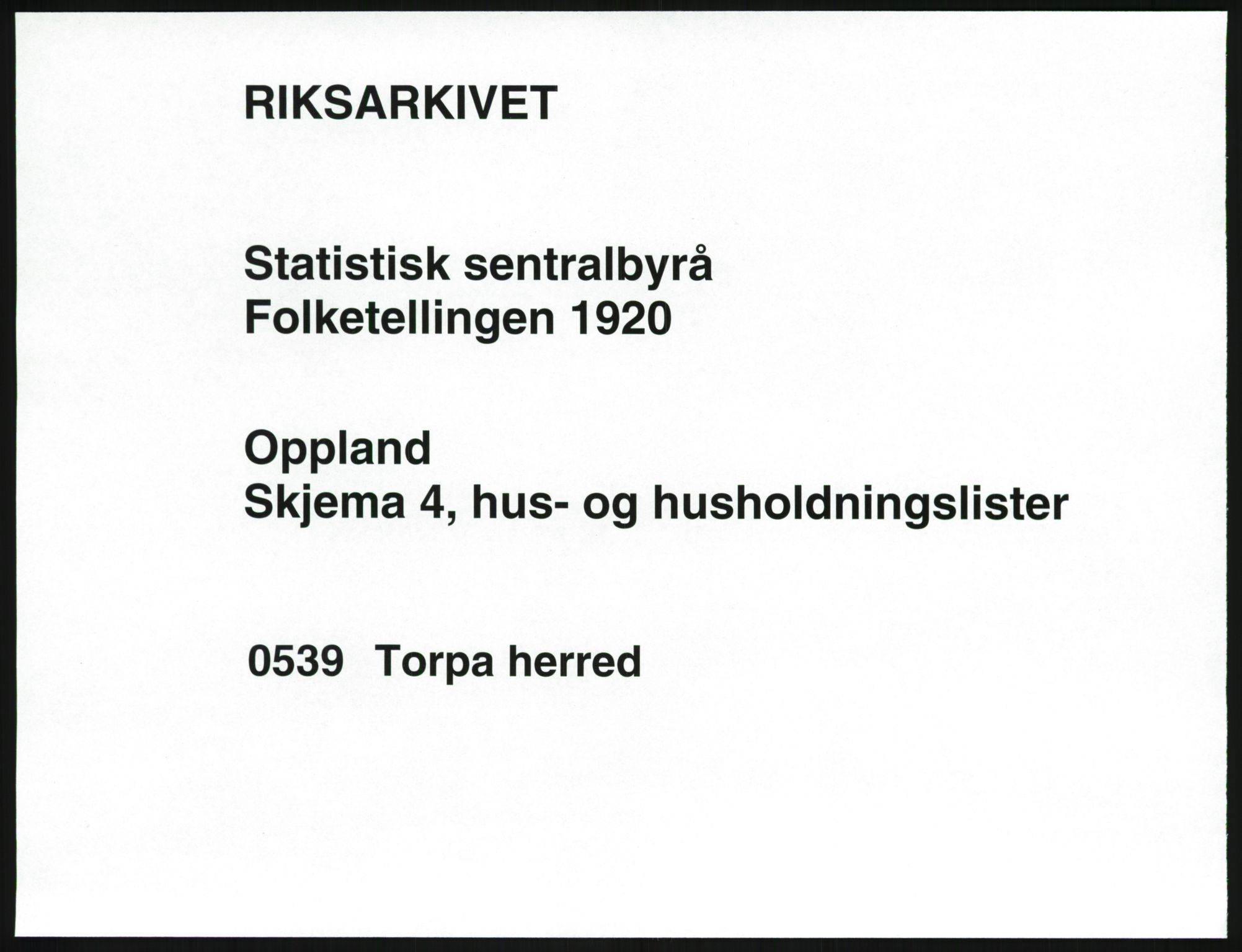 SAH, Folketelling 1920 for 0539 Torpa herred, 1920, s. 33