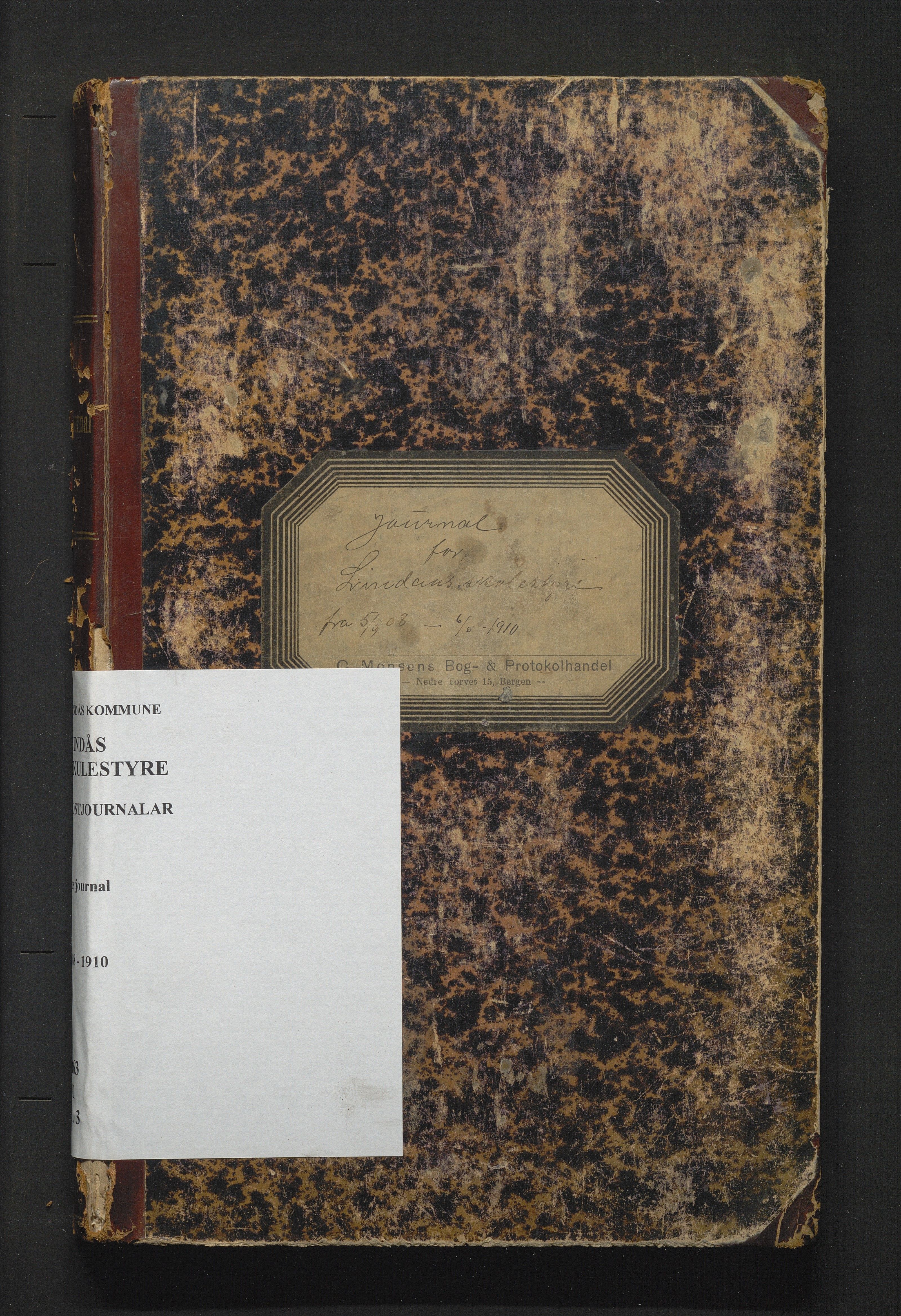 Lindås kommune. Skulestyret, IKAH/1263-211/C/Ca/L0003: Postjournal for Lindås skulestyre, 1908-1910