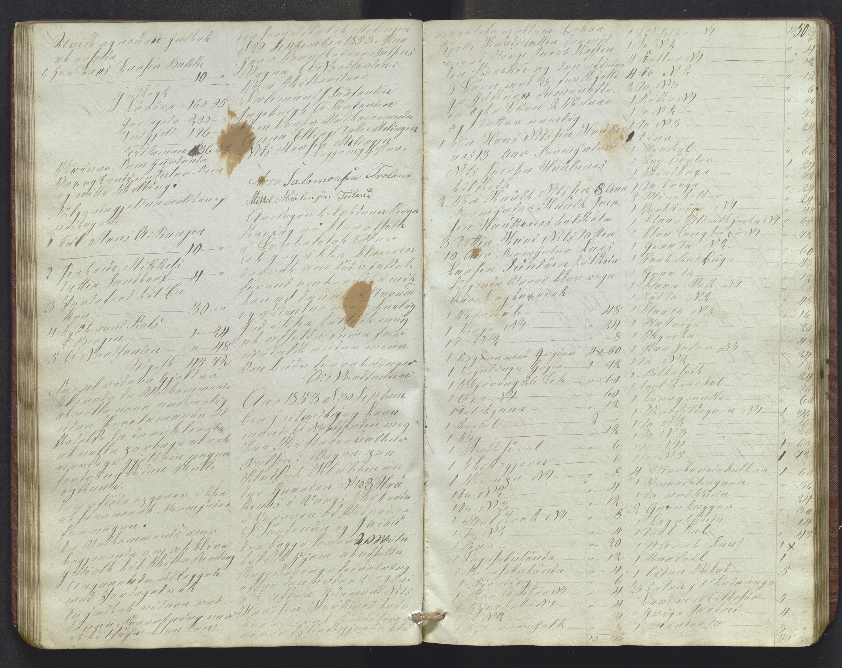 Lensmannen i Sund og Austevoll, AV/SAB-A-35201/0006/L0009: Registreringsprotokoll, 1848-1863, s. 49b-50a