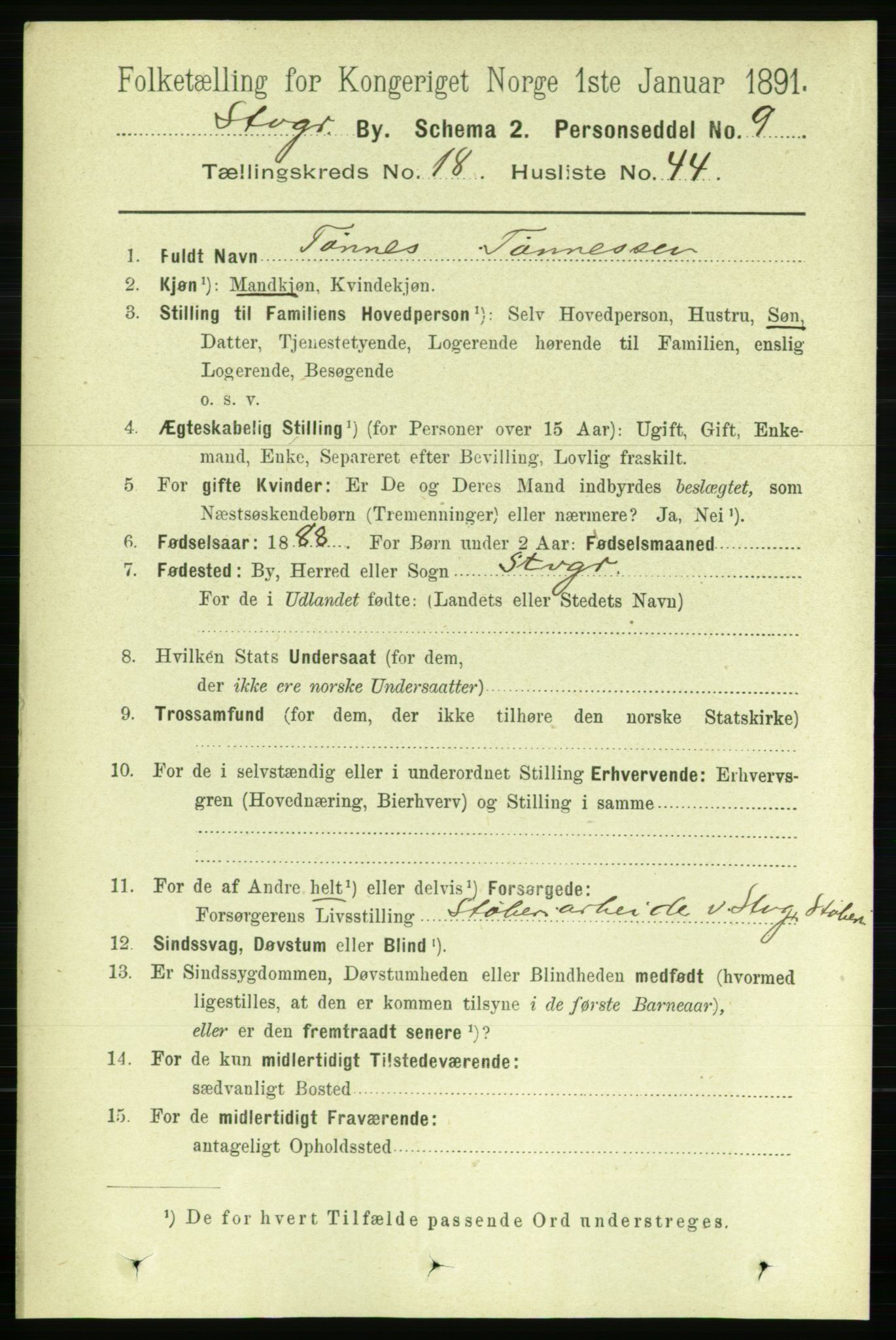RA, Folketelling 1891 for 1103 Stavanger kjøpstad, 1891, s. 21842