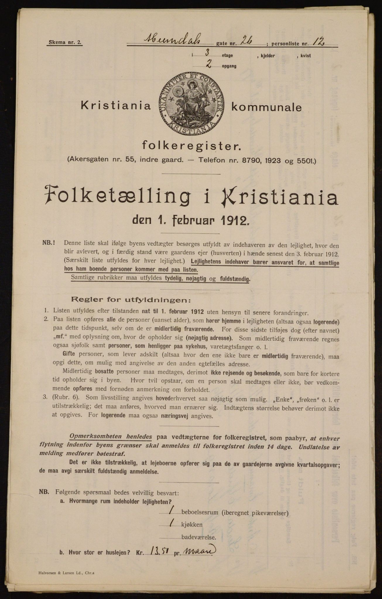 OBA, Kommunal folketelling 1.2.1912 for Kristiania, 1912, s. 37215