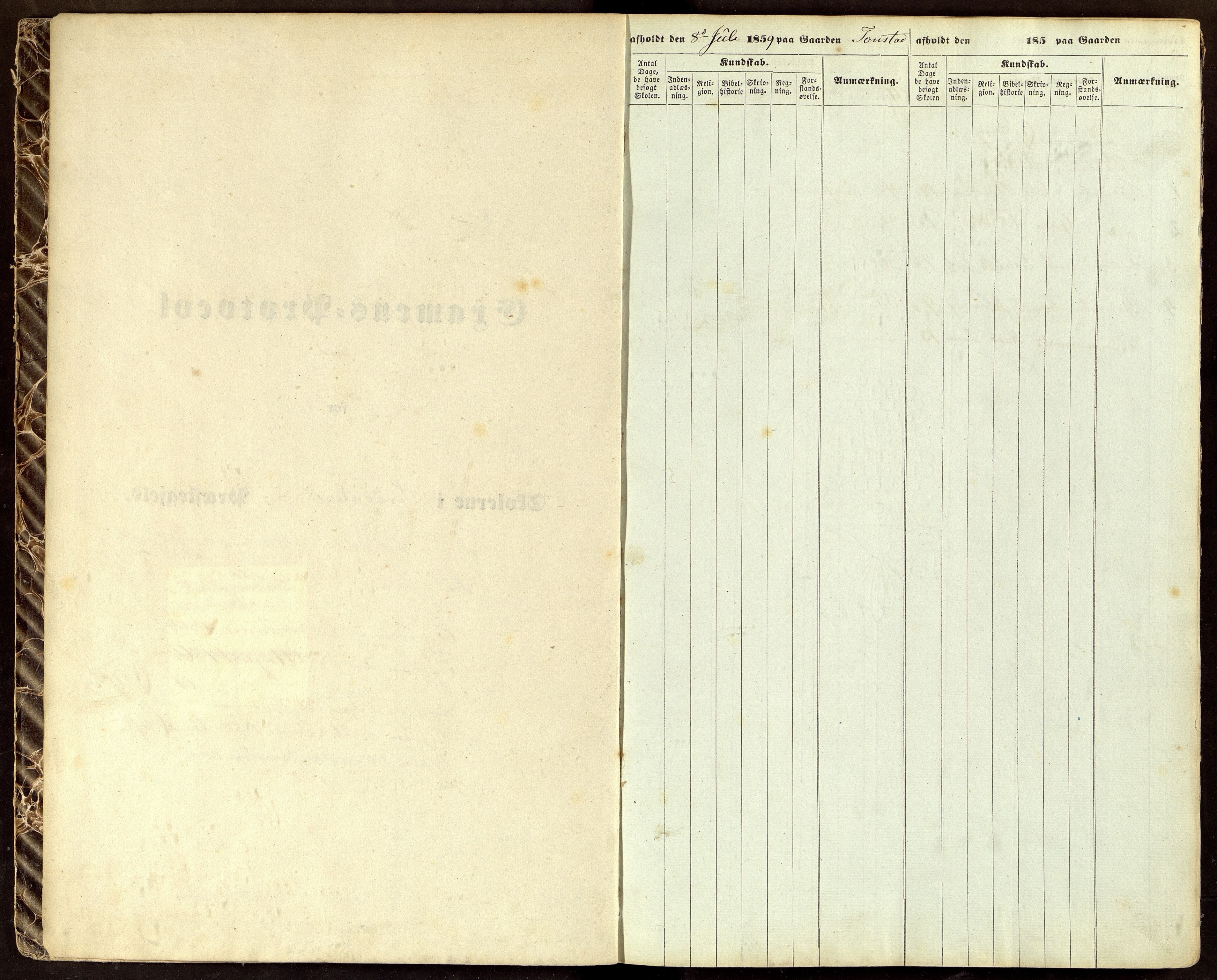 Sirdal kommune - Skolestyret, ARKSOR/1046SG510/G/L0002: Eksamensprotokoll, 1859-1868