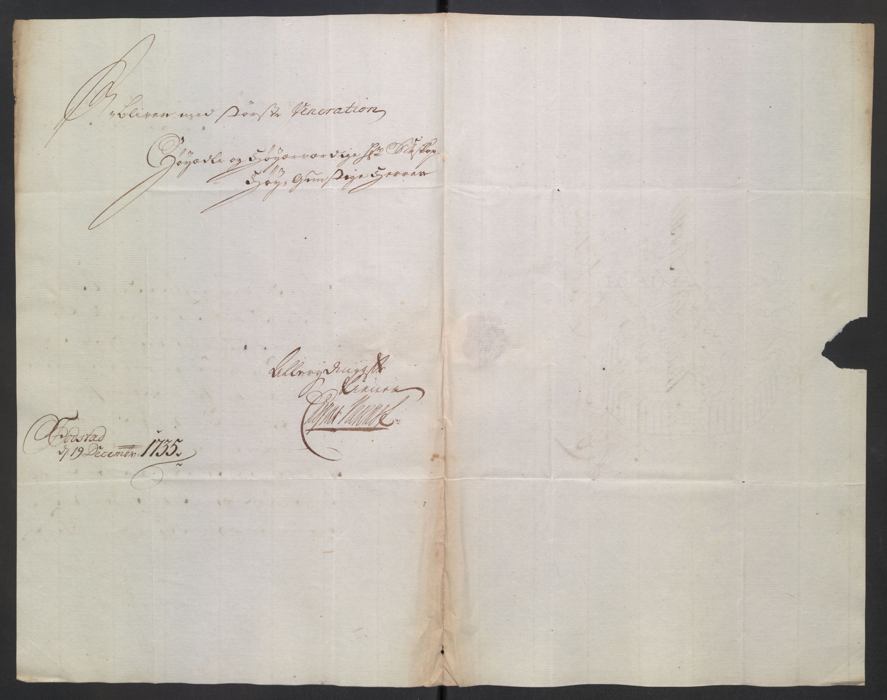 Oslo stiftsdireksjon, AV/SAO-A-11085/K/Kb/L0003/0004: Oslo Hospital / Auksjoner over Hospitalets eiendommer: Korrespondanse, 1735-1736, s. 25