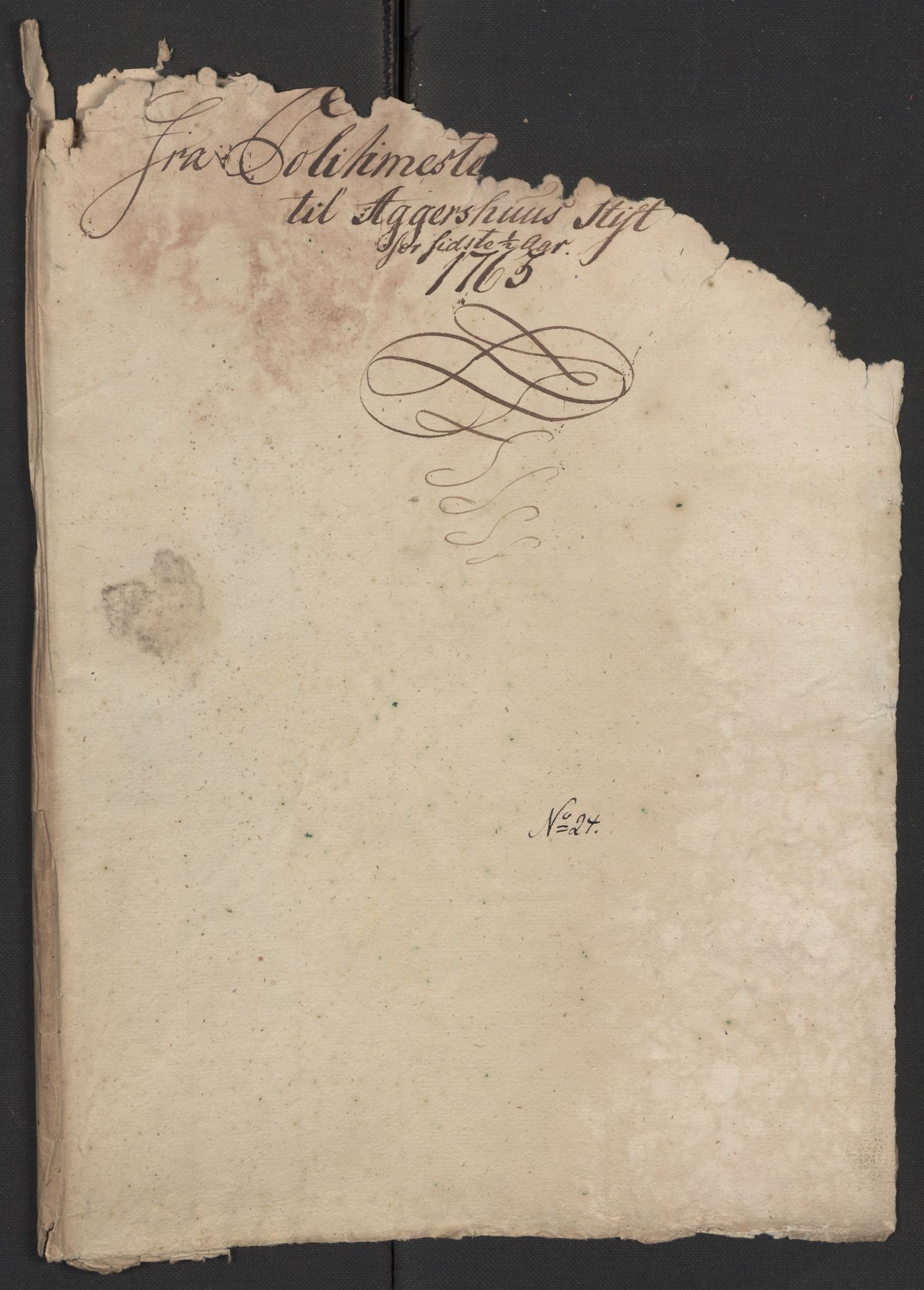 Kristiania stiftamt, SAO/A-10386/E/Ed/Edj/L0001: Politimesteren i Christiania, 1763-1769, s. 1