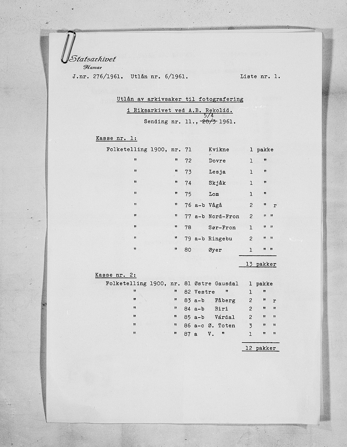 SAH, Folketelling 1900 for 0522 Østre Gausdal herred, 1900, s. 29