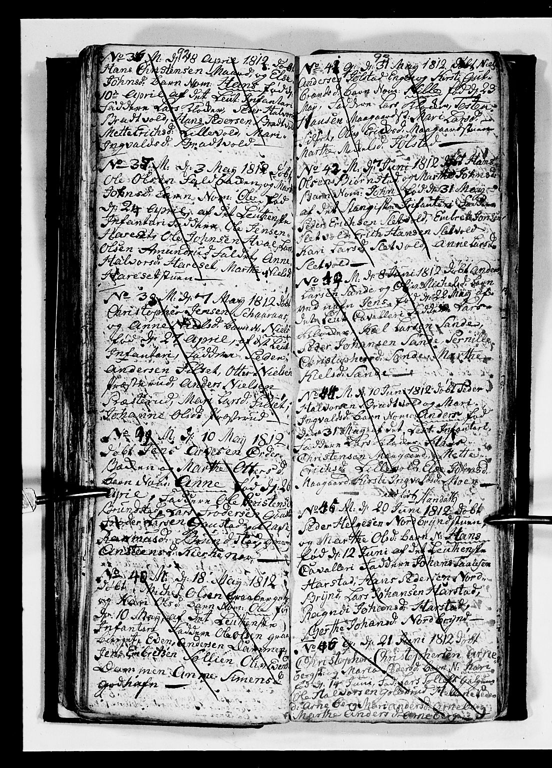 Romedal prestekontor, AV/SAH-PREST-004/L/L0004: Klokkerbok nr. 4, 1807-1814, s. 92-93
