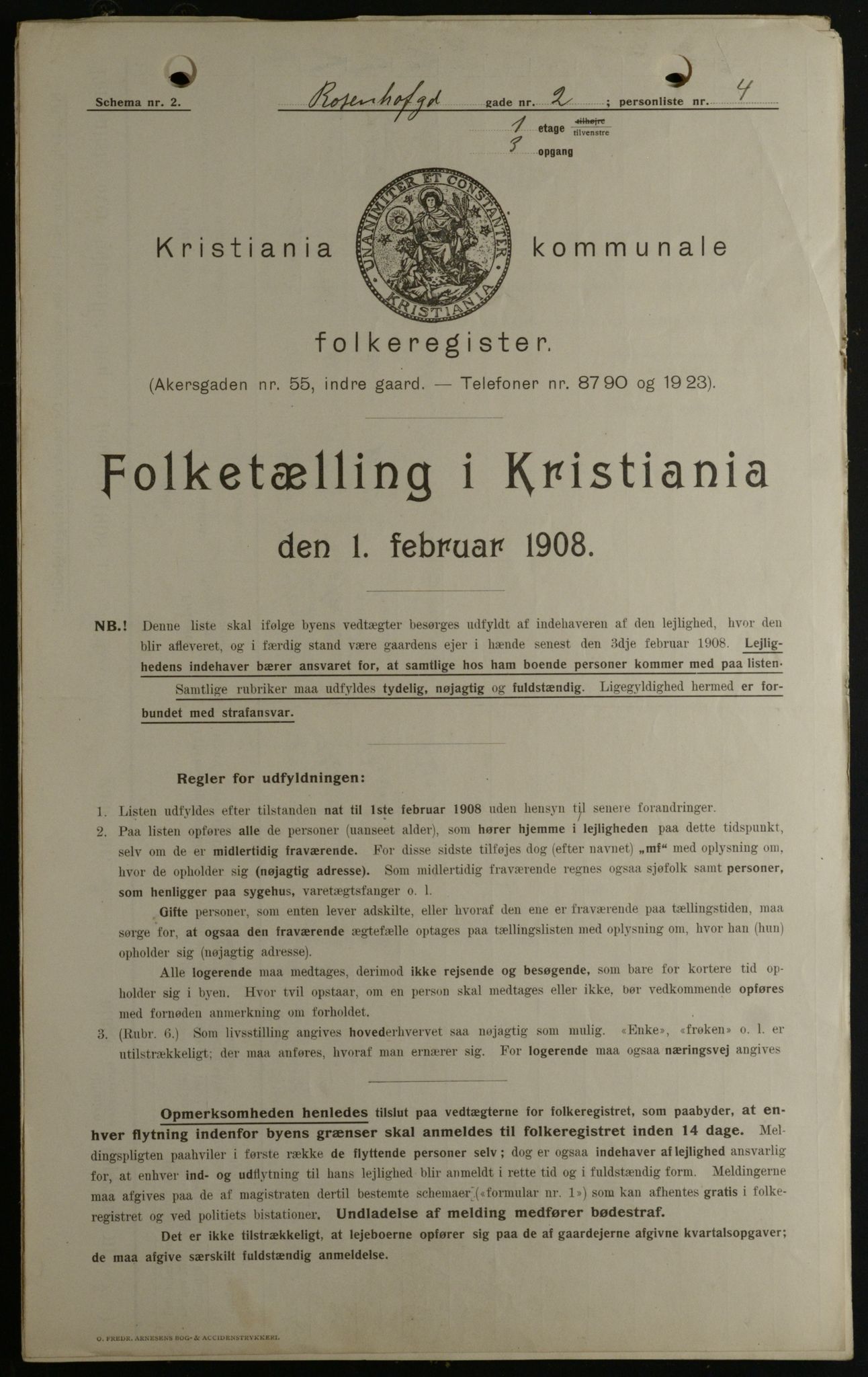 OBA, Kommunal folketelling 1.2.1908 for Kristiania kjøpstad, 1908, s. 75194