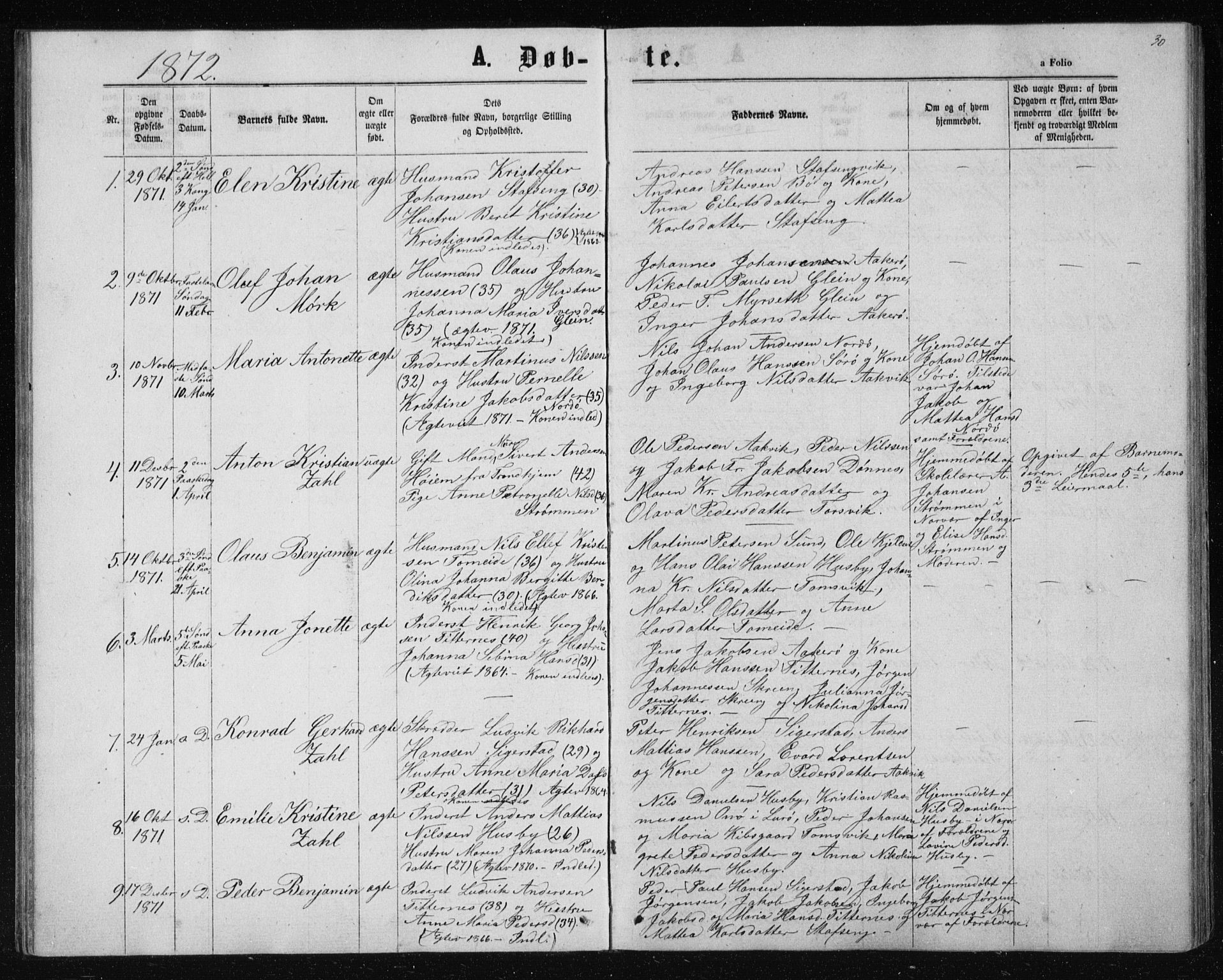 Ministerialprotokoller, klokkerbøker og fødselsregistre - Nordland, AV/SAT-A-1459/835/L0531: Klokkerbok nr. 835C03, 1865-1877, s. 30