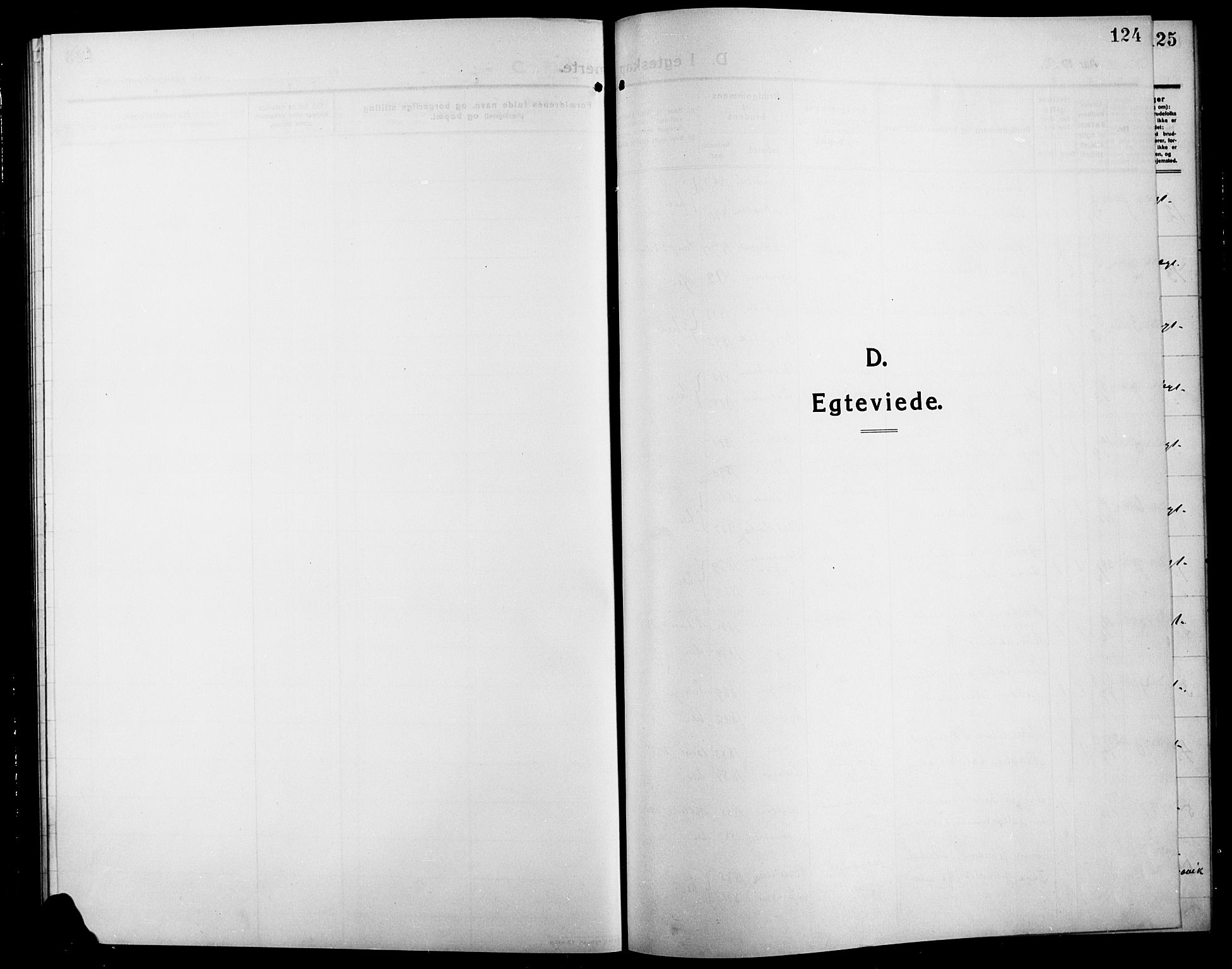 Søndre Land prestekontor, AV/SAH-PREST-122/L/L0006: Klokkerbok nr. 6, 1912-1925, s. 124