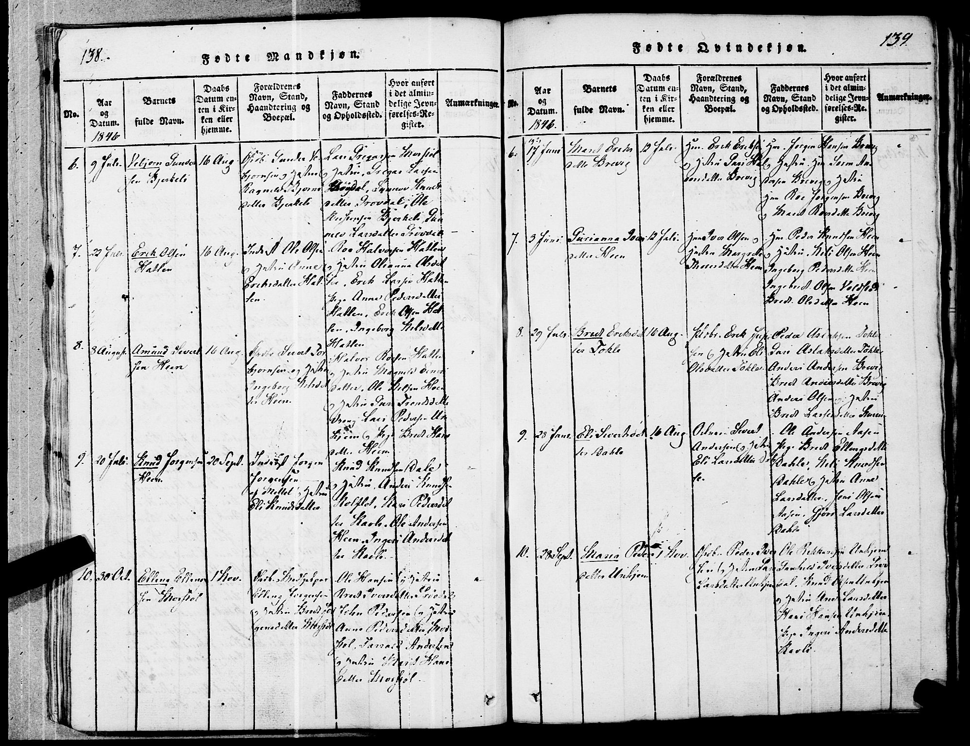 Ministerialprotokoller, klokkerbøker og fødselsregistre - Møre og Romsdal, SAT/A-1454/545/L0585: Ministerialbok nr. 545A01, 1818-1853, s. 138-139