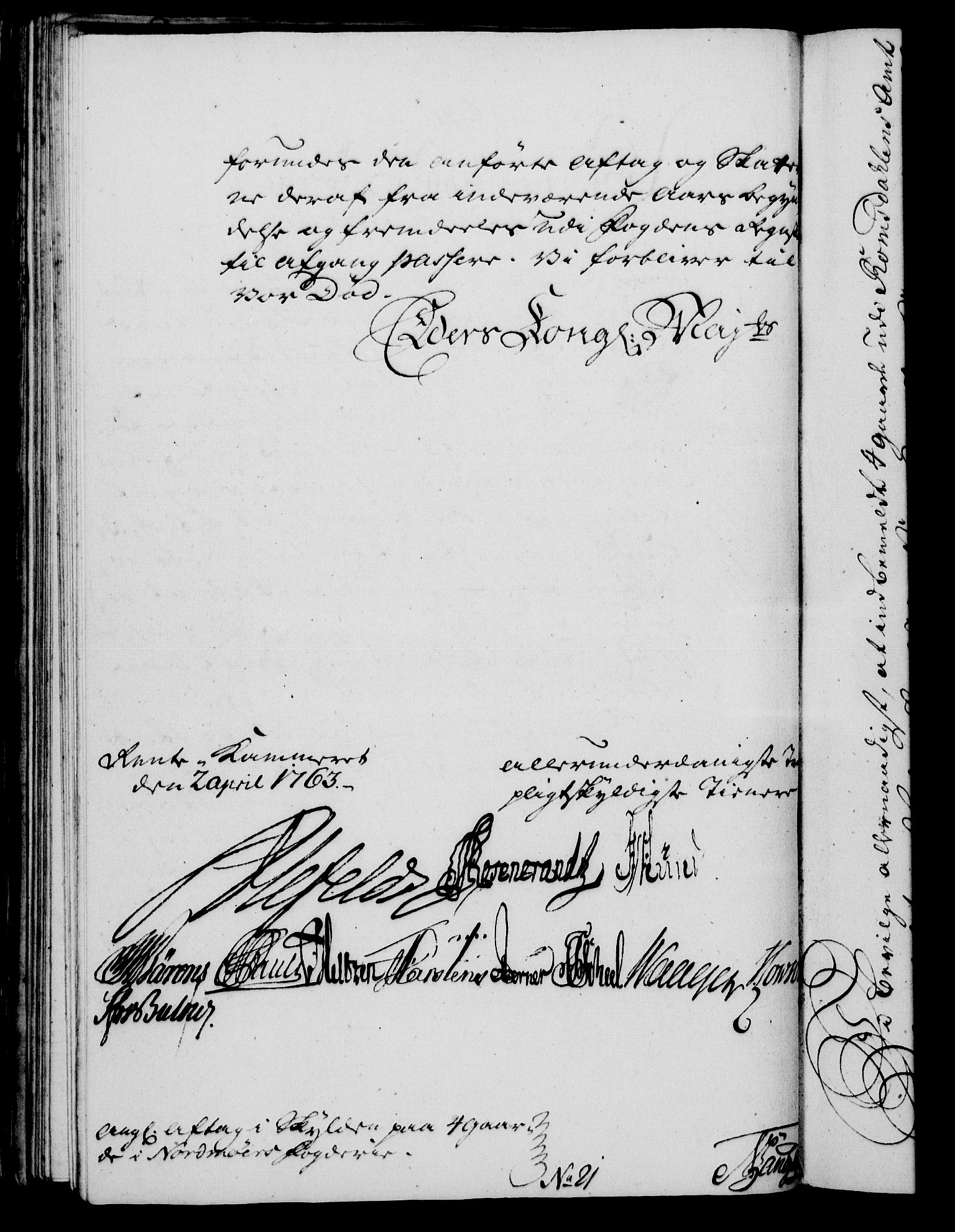 Rentekammeret, Kammerkanselliet, RA/EA-3111/G/Gf/Gfa/L0045: Norsk relasjons- og resolusjonsprotokoll (merket RK 52.45), 1763, s. 166