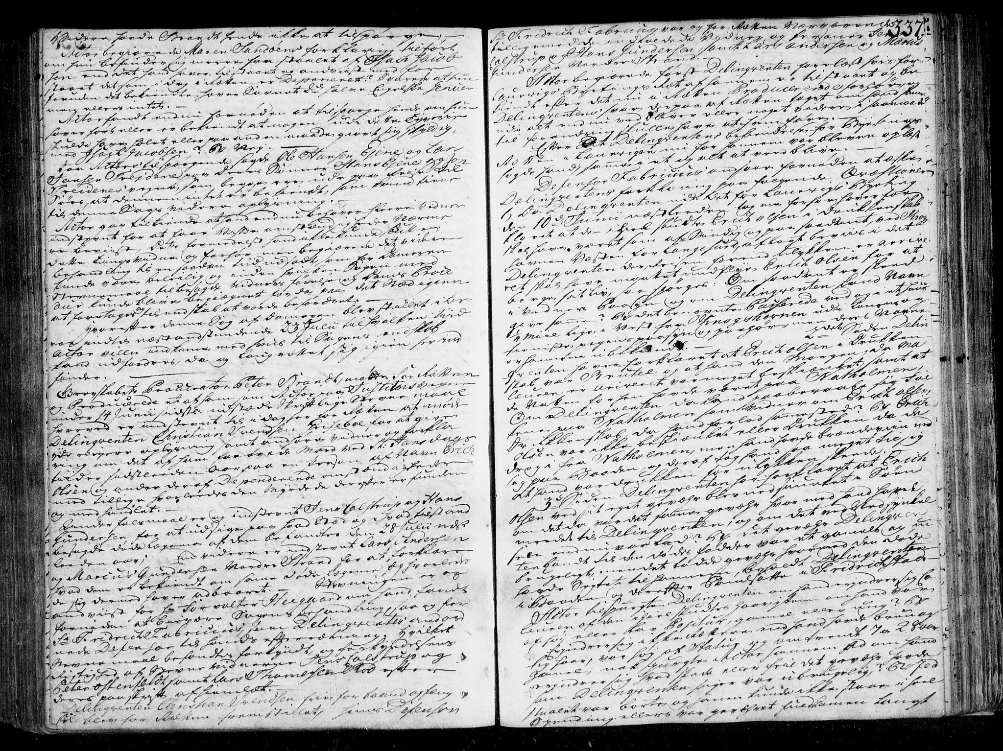 Larvik sorenskriveri, SAKO/A-83/F/Fa/L0023: Tingbok, 1749-1757, s. 337
