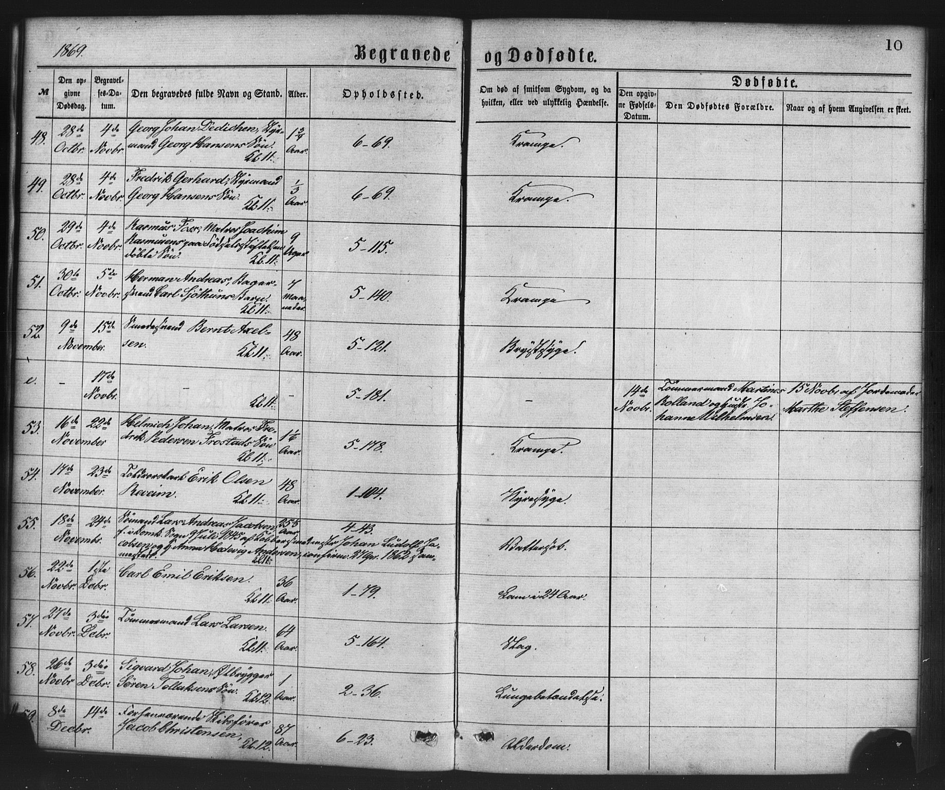 Nykirken Sokneprestembete, AV/SAB-A-77101/H/Haa/L0043: Ministerialbok nr. E 3, 1869-1882, s. 10