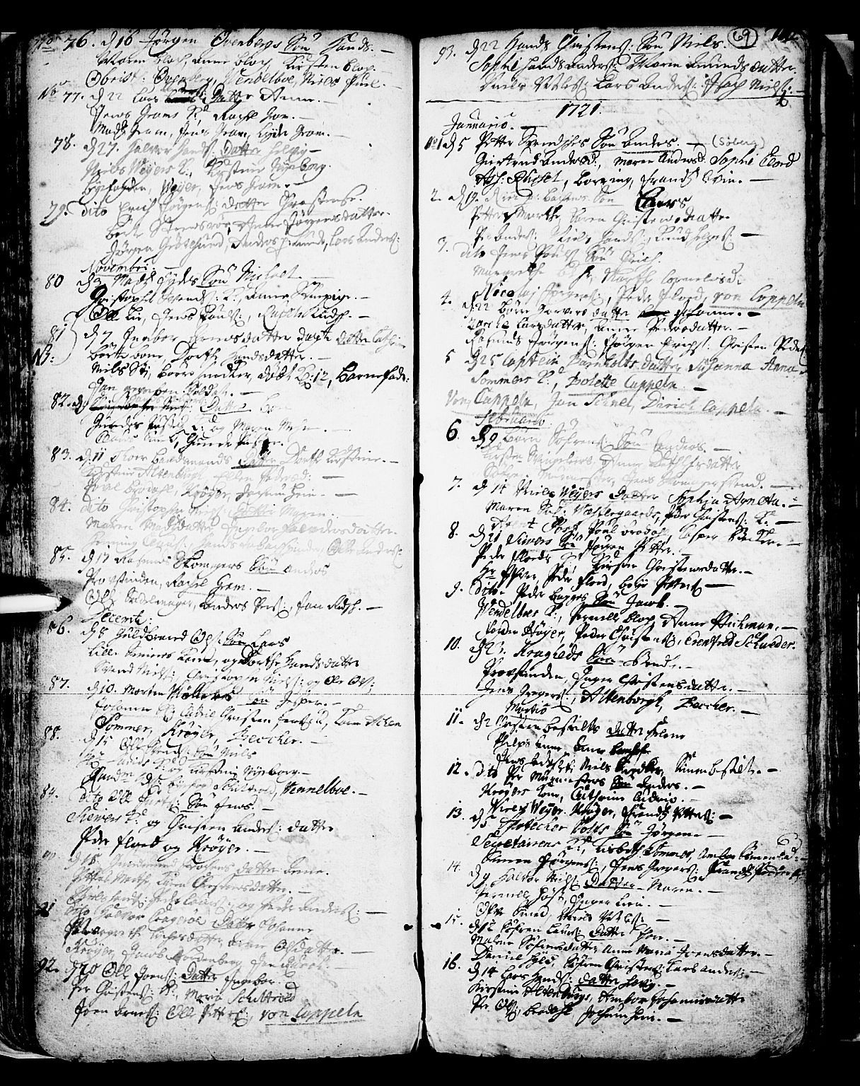 Skien kirkebøker, AV/SAKO-A-302/F/Fa/L0002: Ministerialbok nr. 2, 1716-1757, s. 69