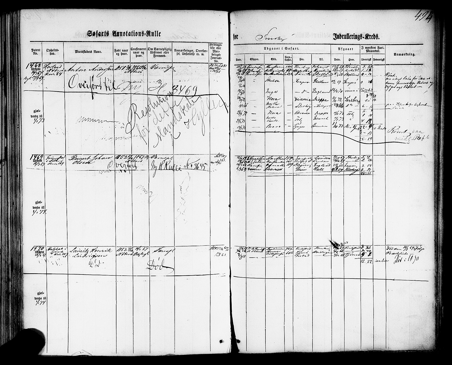 Tønsberg innrulleringskontor, AV/SAKO-A-786/F/Fb/L0001: Annotasjonsrulle Patent nr. 1-1724, 1860-1868, s. 514