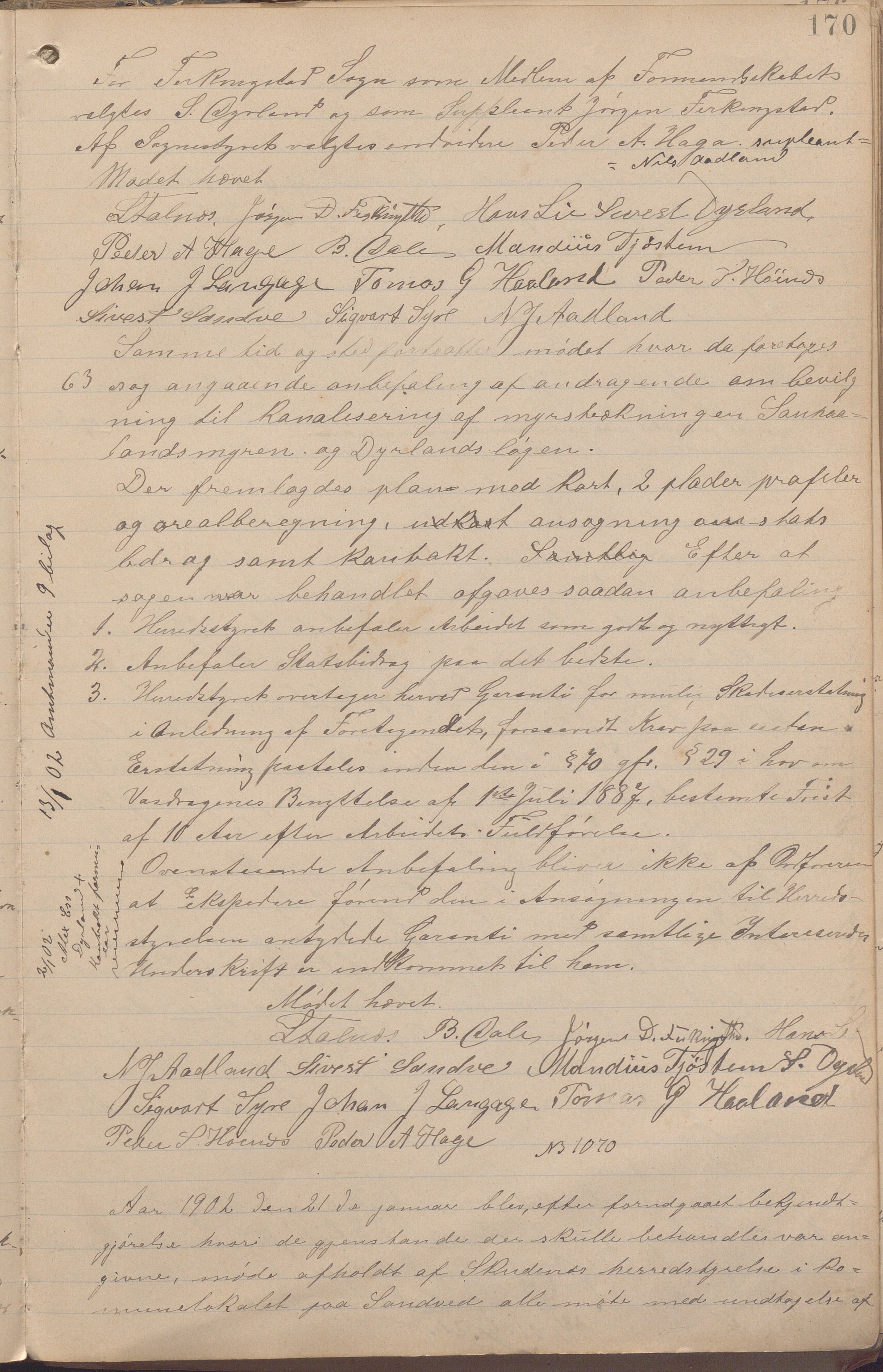 Skudenes kommune - Formannskapet, IKAR/A-294/Aa/L0002: Møtebok, 1888-1908, s. 170a