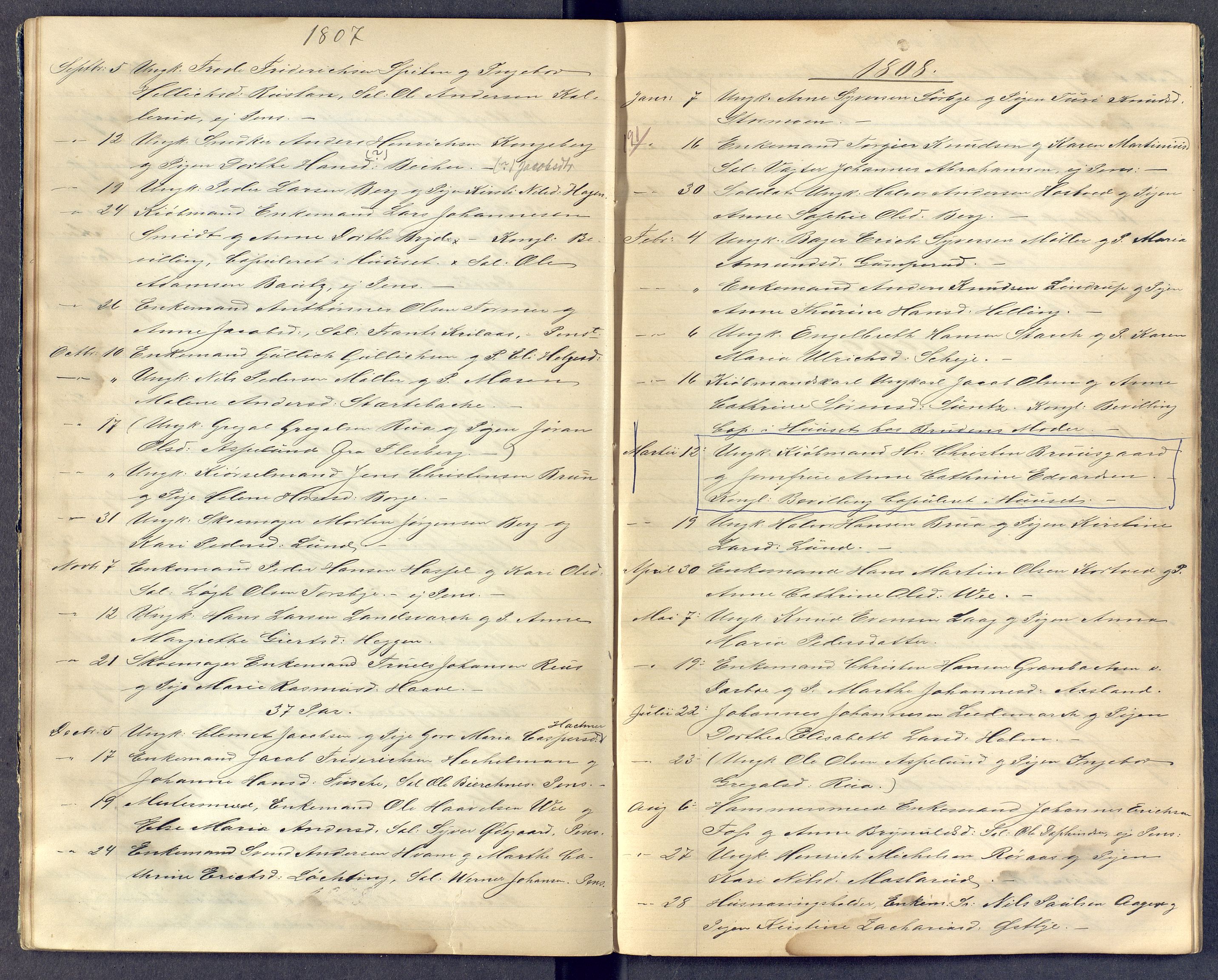 Kongsberg kirkebøker, AV/SAKO-A-22/G/Ga/L0000c: Klokkerbok nr. 0c, 1795-1816