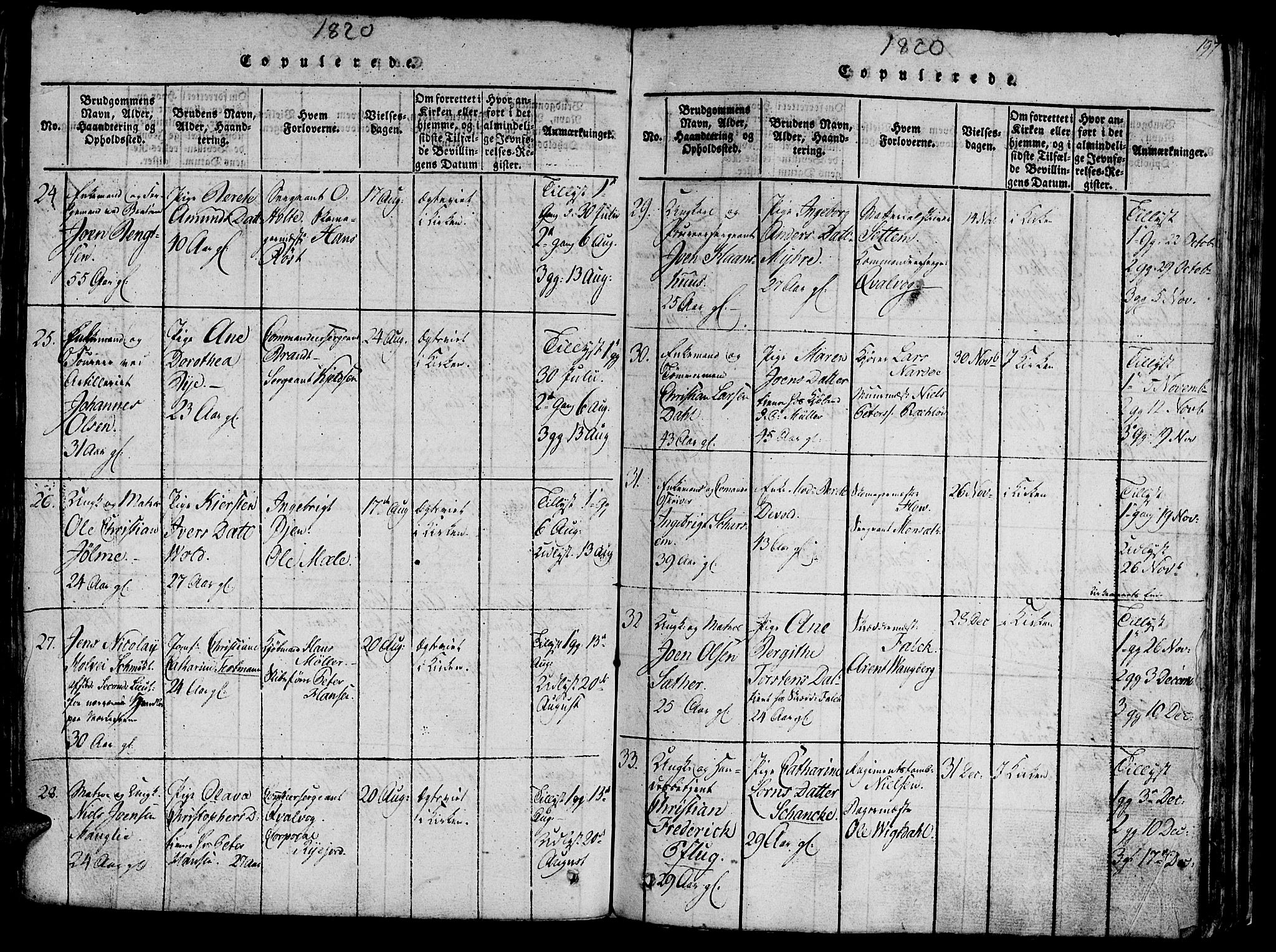 Ministerialprotokoller, klokkerbøker og fødselsregistre - Sør-Trøndelag, AV/SAT-A-1456/602/L0135: Klokkerbok nr. 602C03, 1815-1832, s. 197