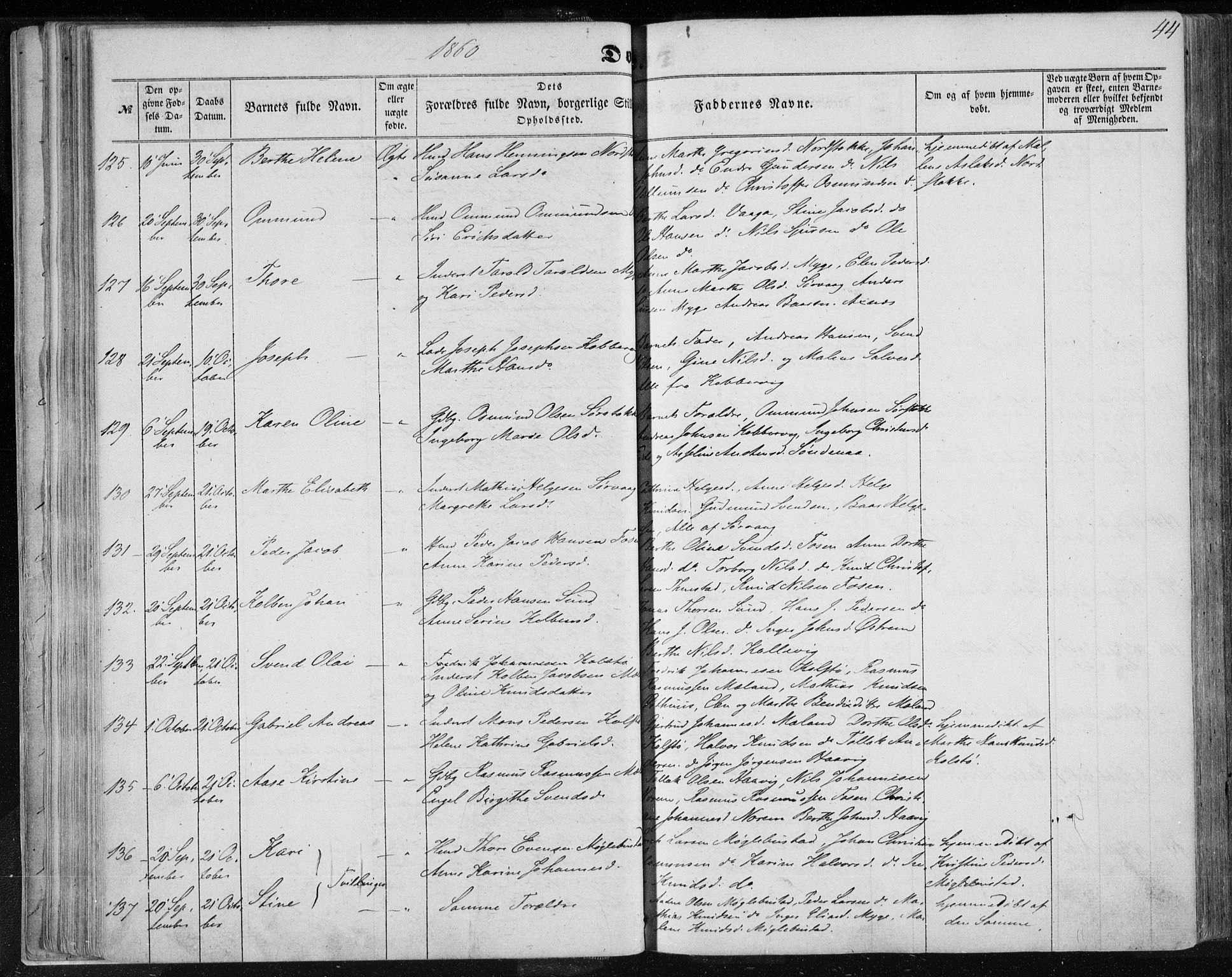 Avaldsnes sokneprestkontor, AV/SAST-A -101851/H/Ha/Haa/L0010: Ministerialbok nr. A 10, 1857-1876, s. 44