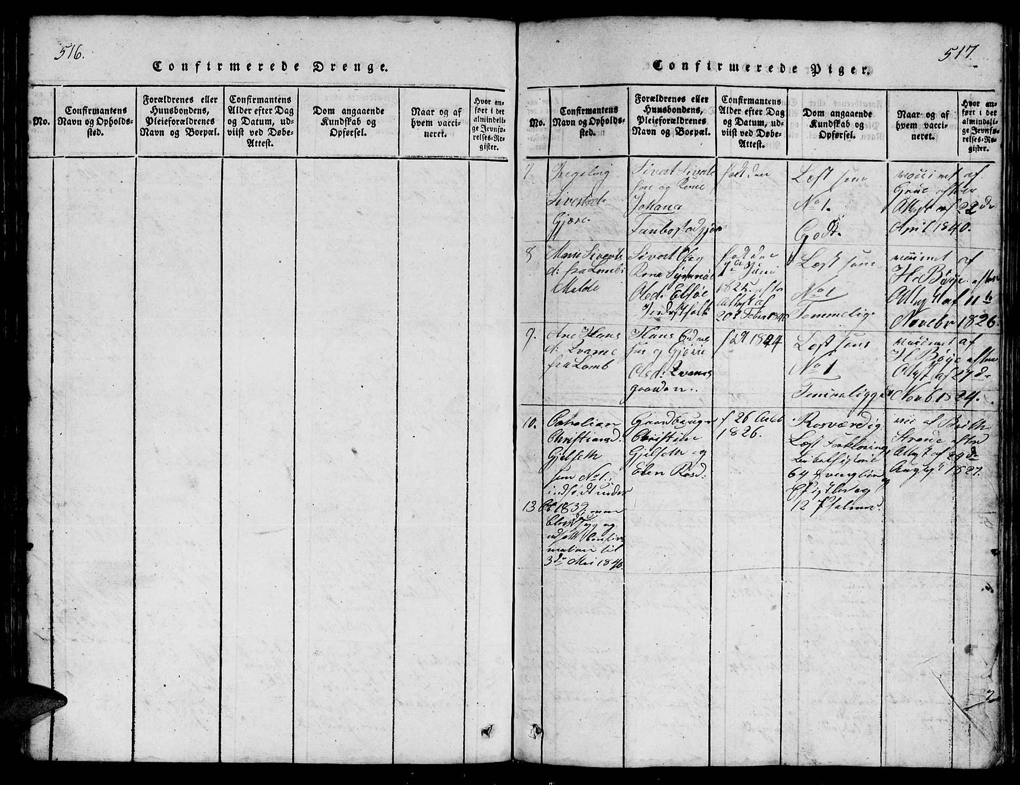 Ministerialprotokoller, klokkerbøker og fødselsregistre - Møre og Romsdal, AV/SAT-A-1454/555/L0665: Klokkerbok nr. 555C01, 1818-1868, s. 516-517